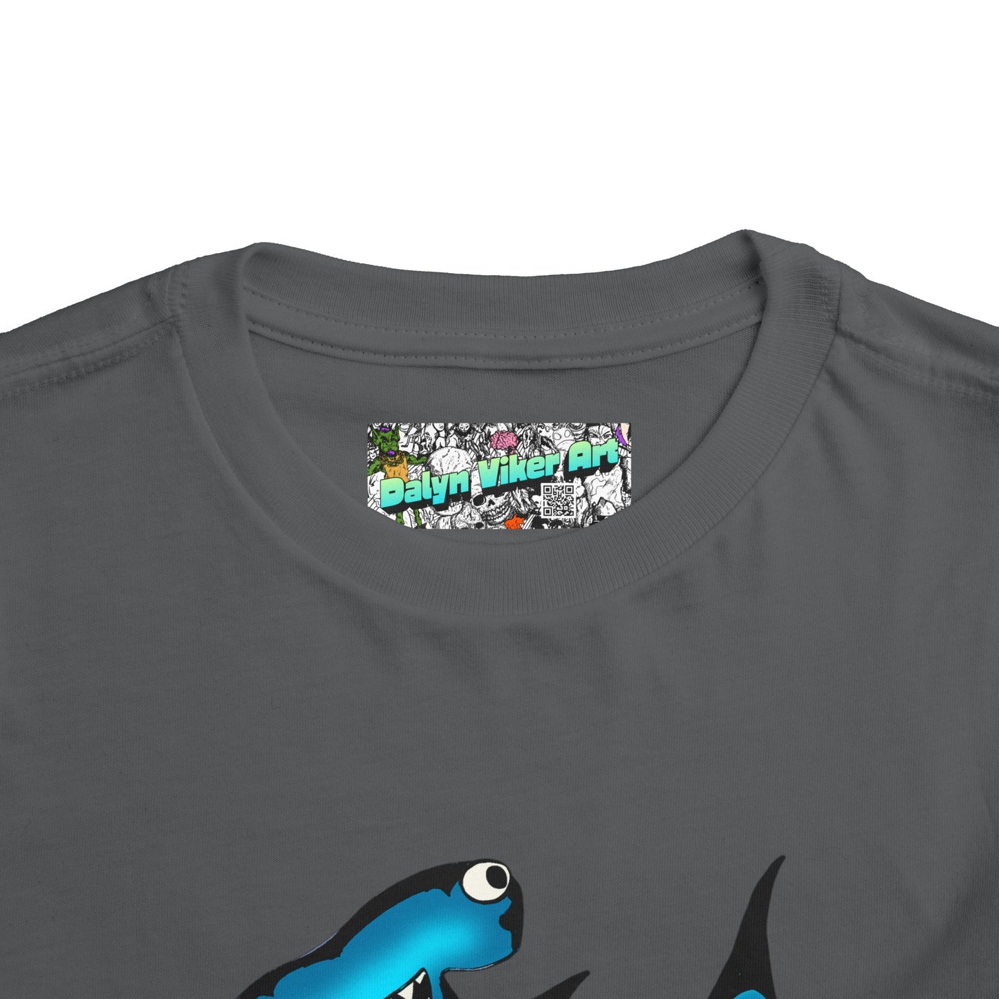 Toddler Shark Tee - Cute Blue Harley Hammerhead Graphic Kids Short Sleeve Shirt