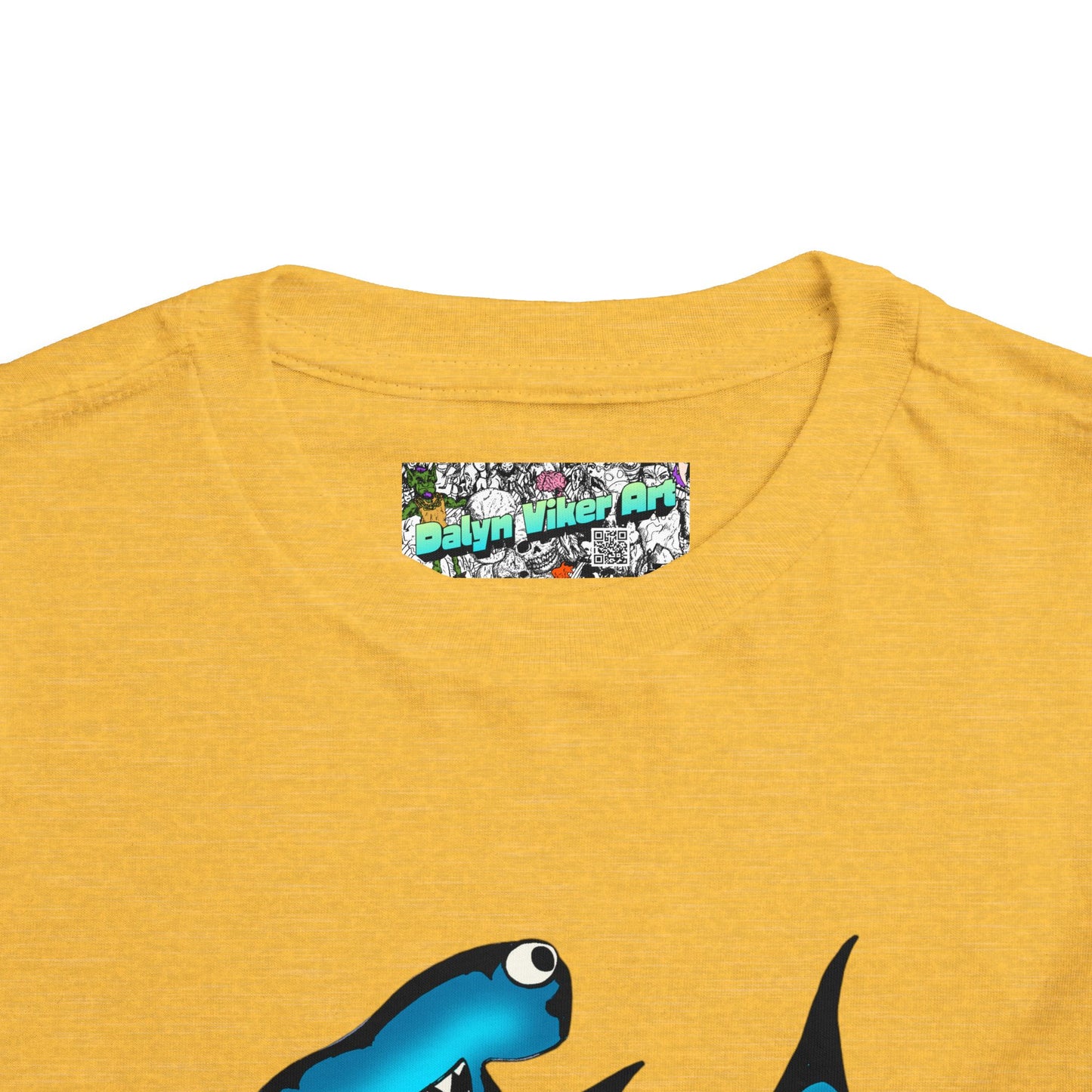 Toddler Shark Tee - Cute Blue Harley Hammerhead Graphic Kids Short Sleeve Shirt