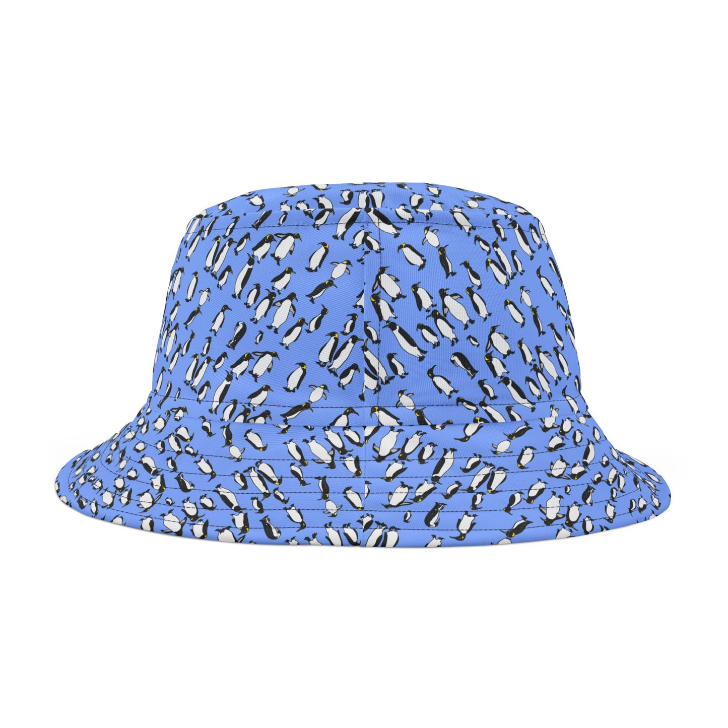 Penguin Print Bucket Hat, AOP Hat for Summer, Trendy Beach Hat, Fun Gift for Animal Lovers, Unique Gift for Adventurers