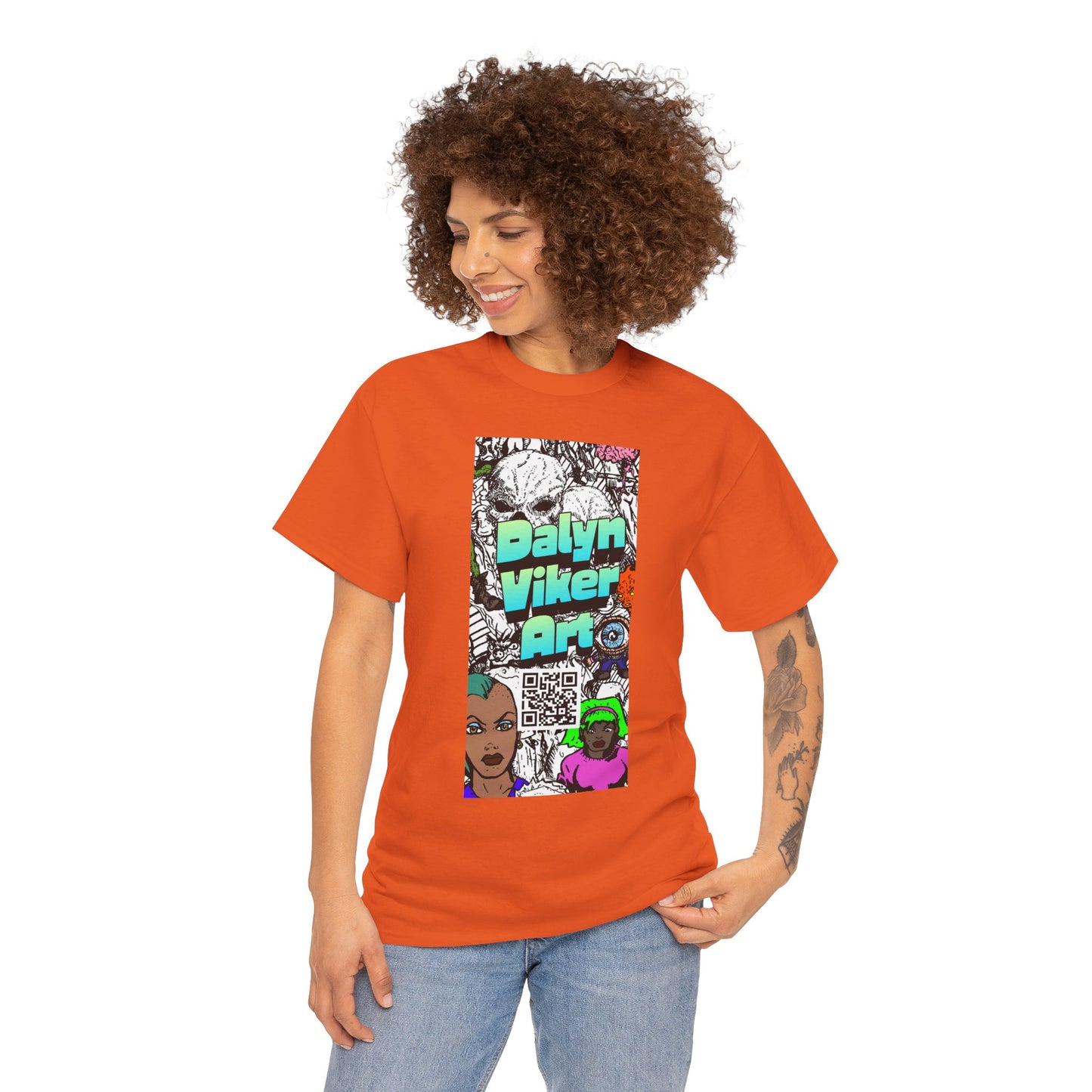 Graphic Art T-Shirt — "Dalyn Viker Art" Vertical Collage Tee