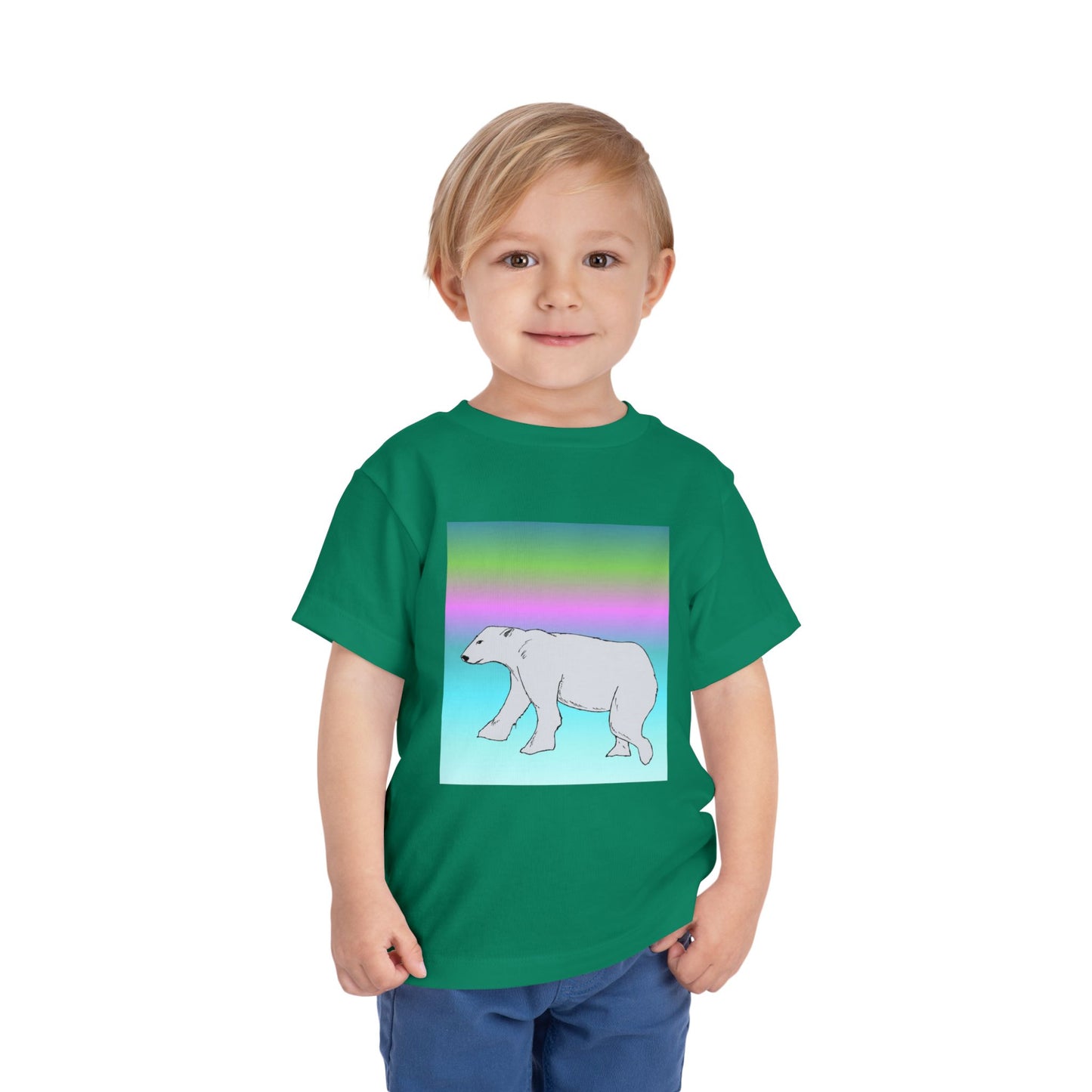 Toddler Tee — Pastel Polar Bear Graphic Shirt