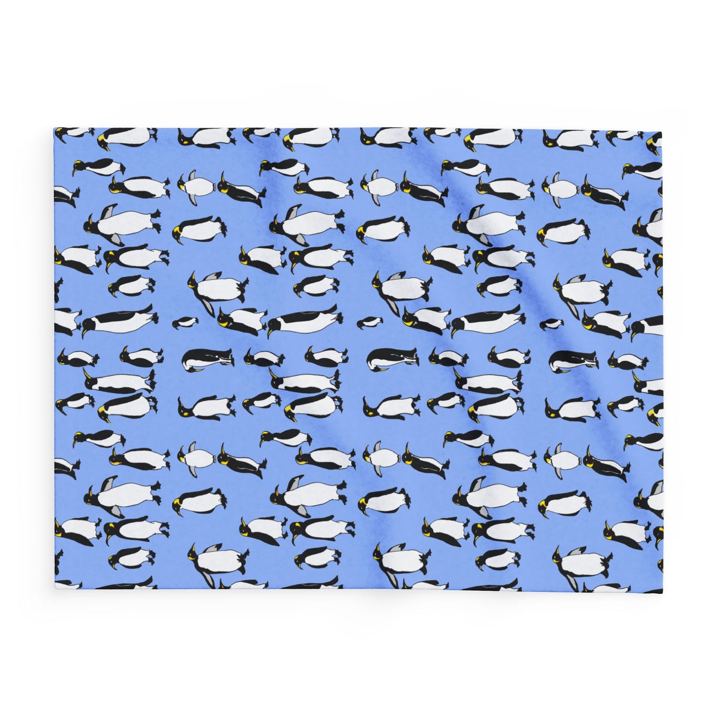 Rookery of Penguins - Antarctic Blue - Arctic Fleece Blanket