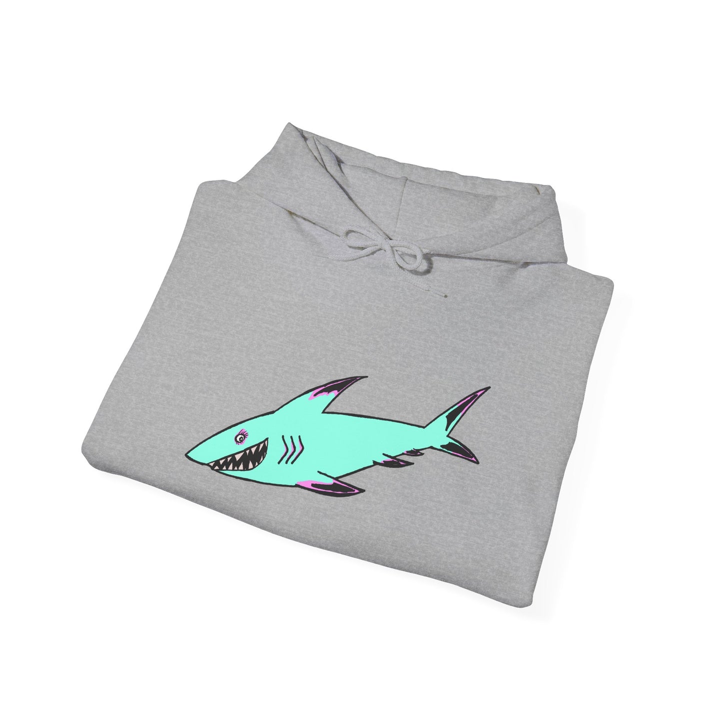 Shark Graphic Unisex Hoodie, Fun Casual Wear, Beach Lover's Gift, Relaxing Lounge Sweatshirt, Unique Gift for Any Occasion