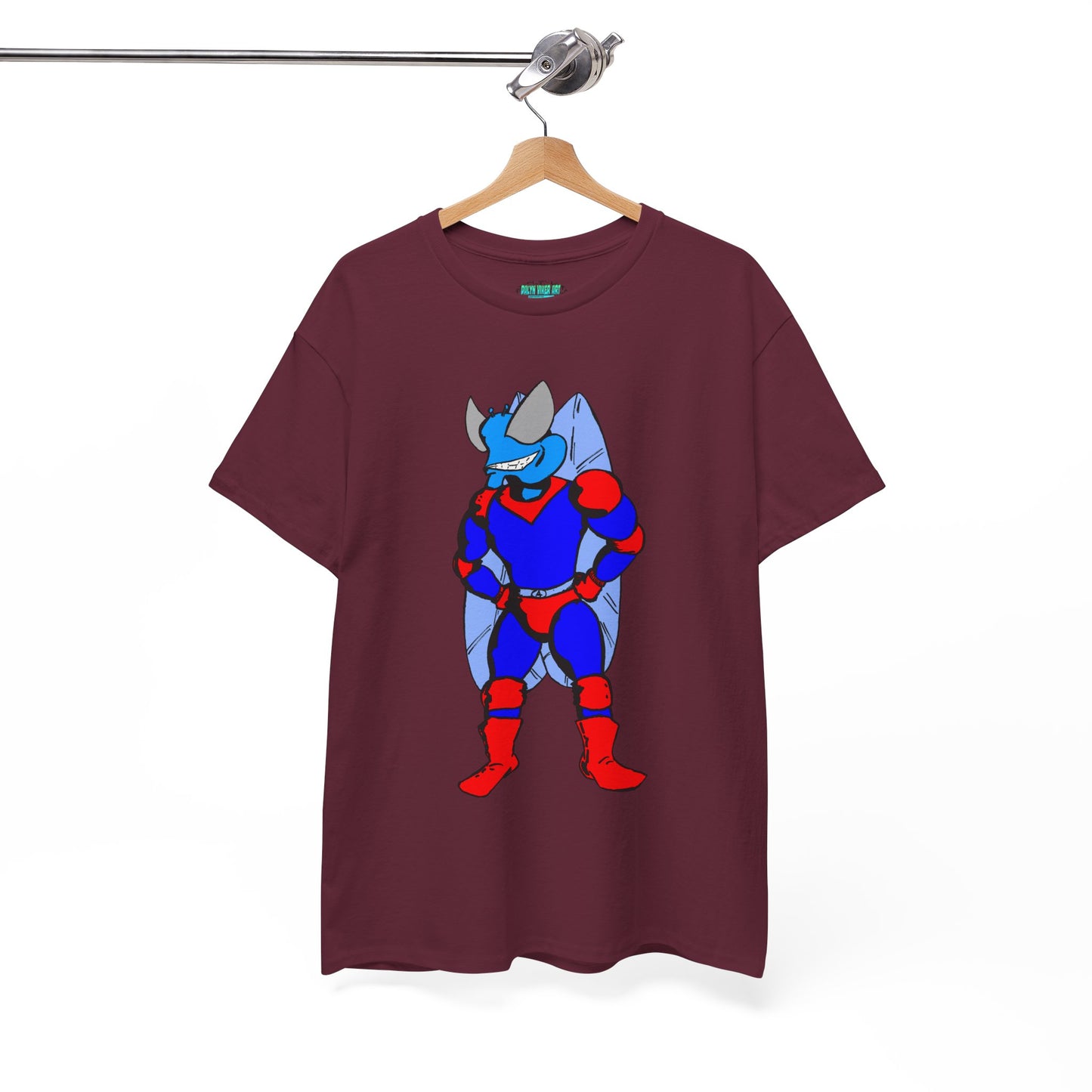 Astro-Fly Hero Graphic Tee - Blue & Red Superhero T-Shirt