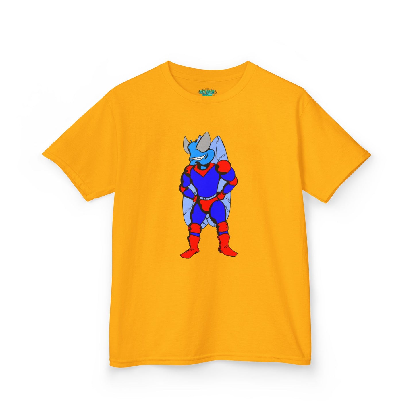Astro-Fly Kids Superhero T-Shirt — Cute Red & Blue Winged Hero Tee for Boys & Girls