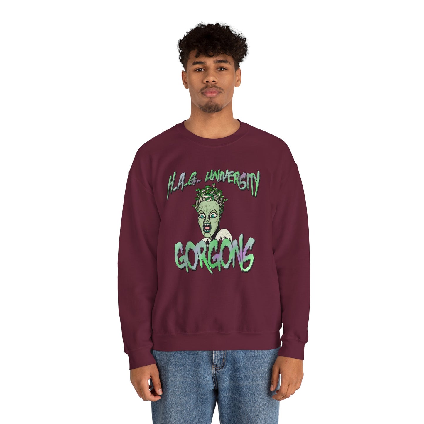 HAG University GORGONS Crewneck Sweatshirt – Unisex Heavy Blend