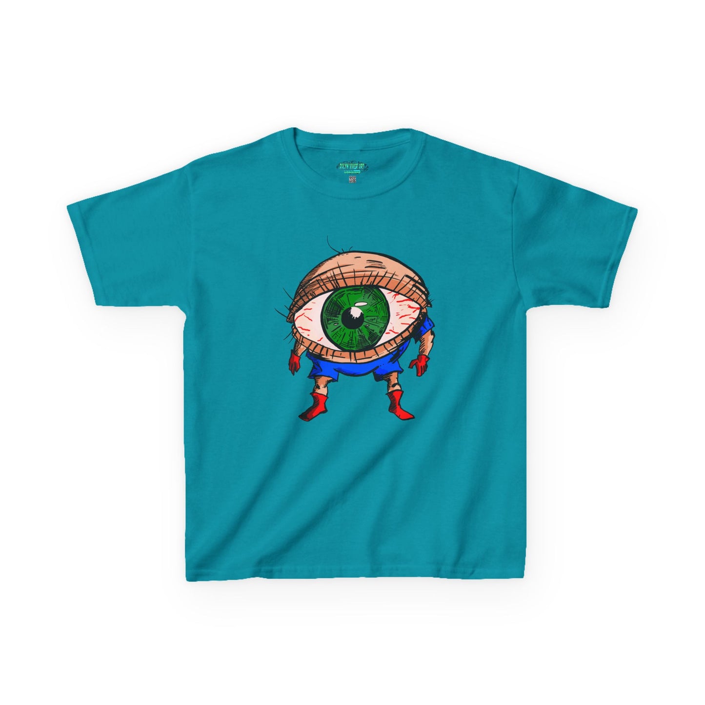 Terrif-EYE-ing Whimsical Kids Heavy Cotton Tee with Eye Design