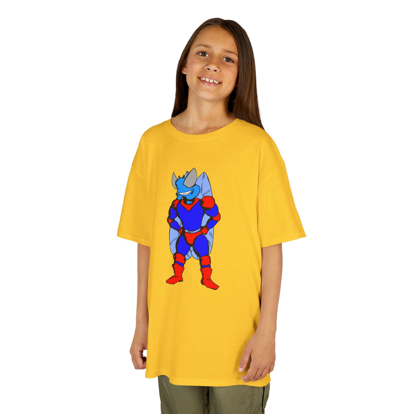 Astro-Fly Kids Superhero T-Shirt — Cute Red & Blue Winged Hero Tee for Boys & Girls