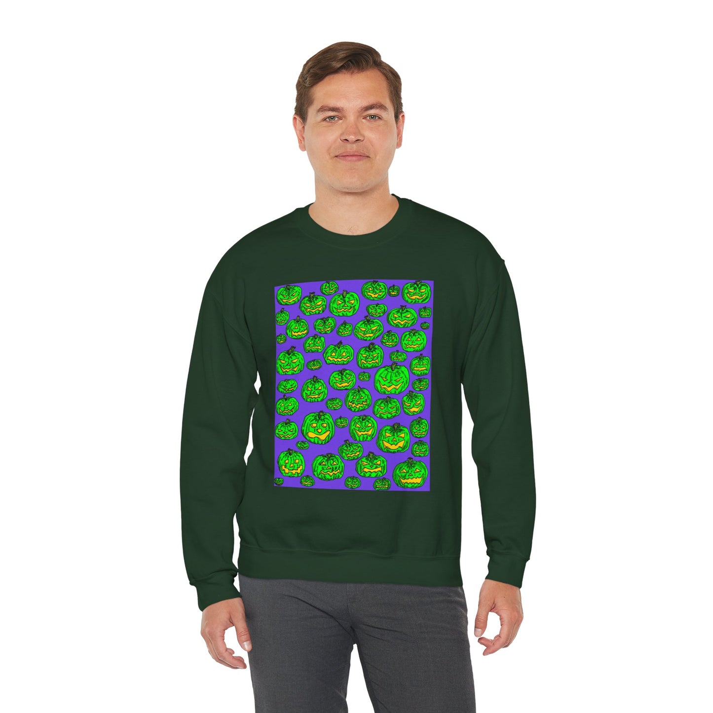 Halloween Pumpkin Crewneck Sweatshirt