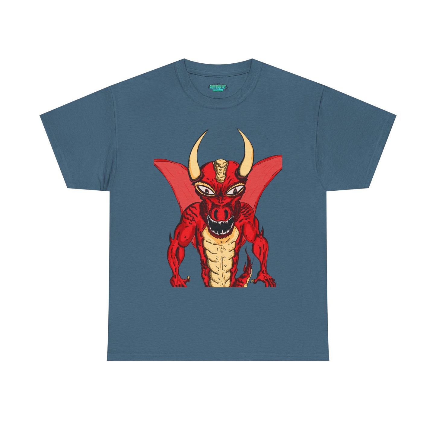 Bold Red Dragon Unisex Heavy Cotton Tee | Graphic Shirt for Anime Fans, Party Wear, Casual Outfit, Gift for Him/Her