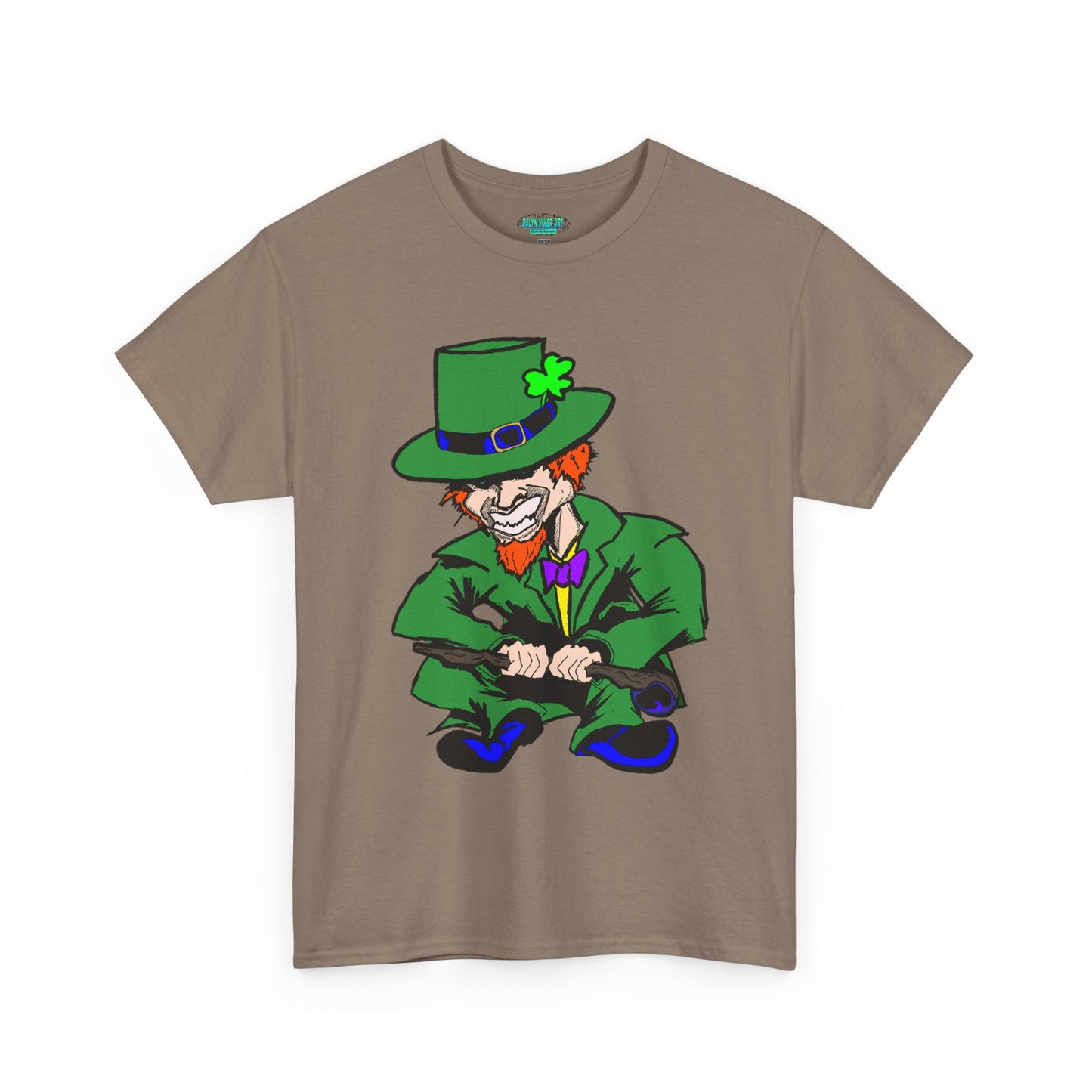 Funny Mischievious Leprechaun Saint Patrick's Day Unisex Heavy Cotton Tee - Leprechaun Design