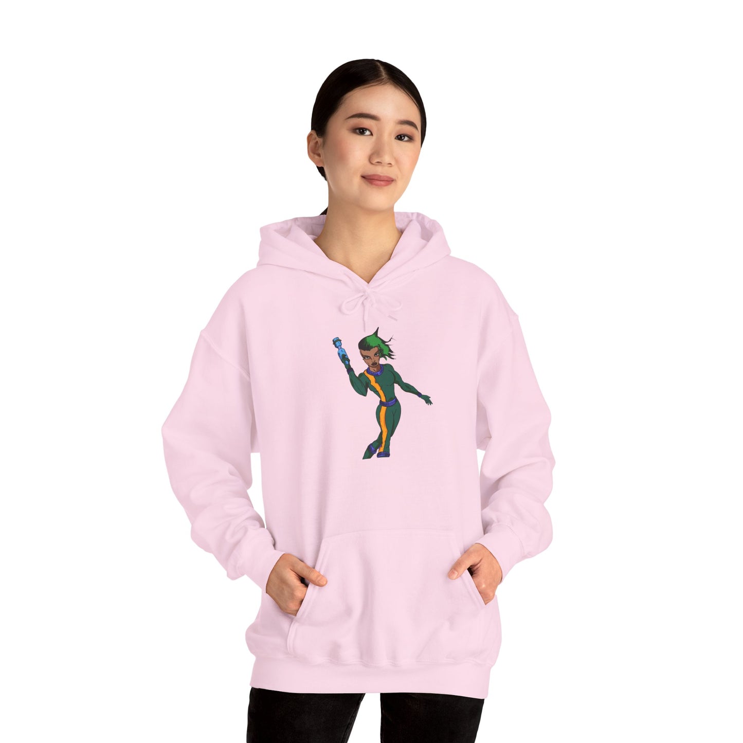 Funky Retro Space Warrior Hoodie - Unisex Heavy Blend™ Hooded Sweatshirt, Cozy Trendy Pullover, Perfect Gift for Dance Lovers, Party Vibes, [...]