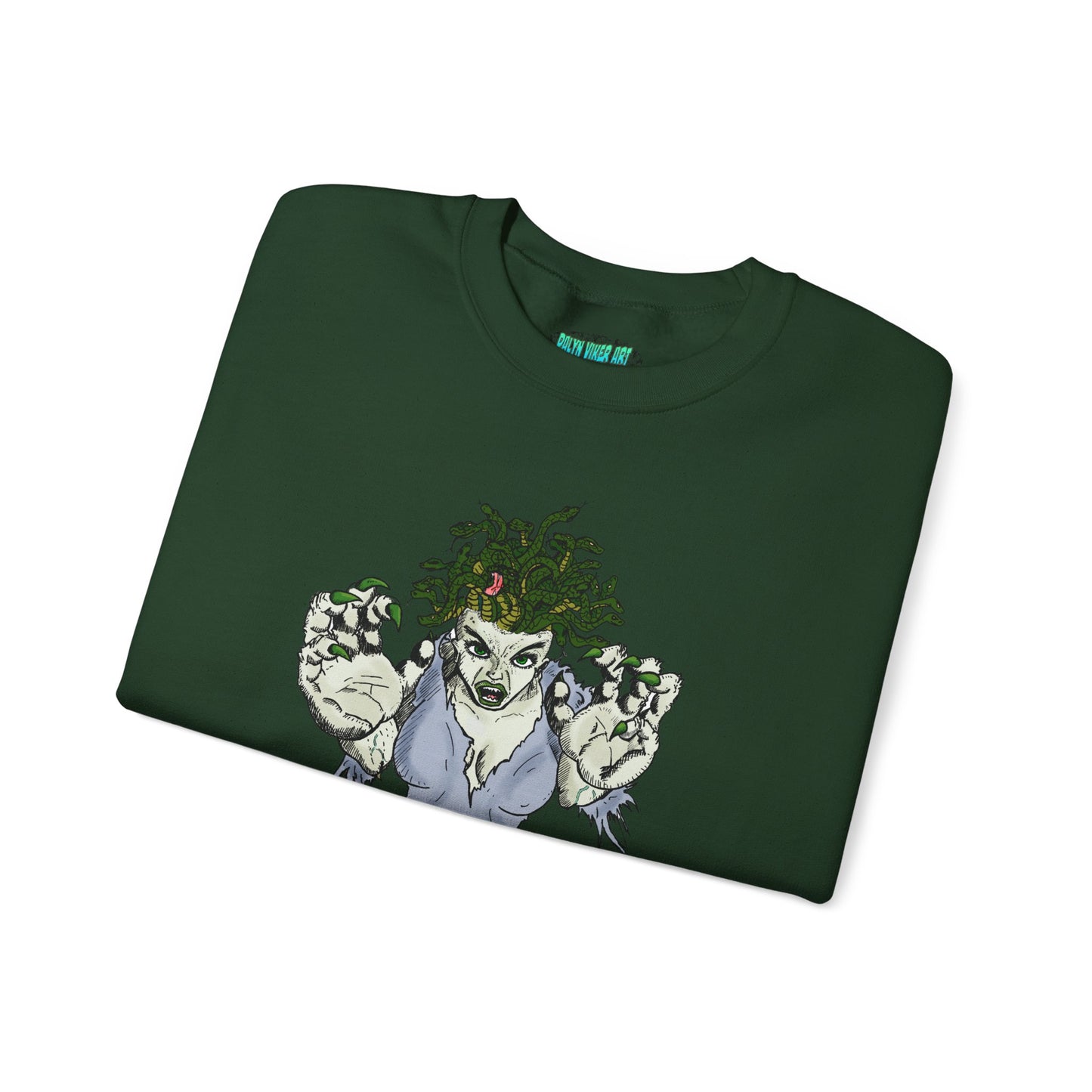 Medusa Inspired Unisex Heavy Blend Crewneck Sweatshirt