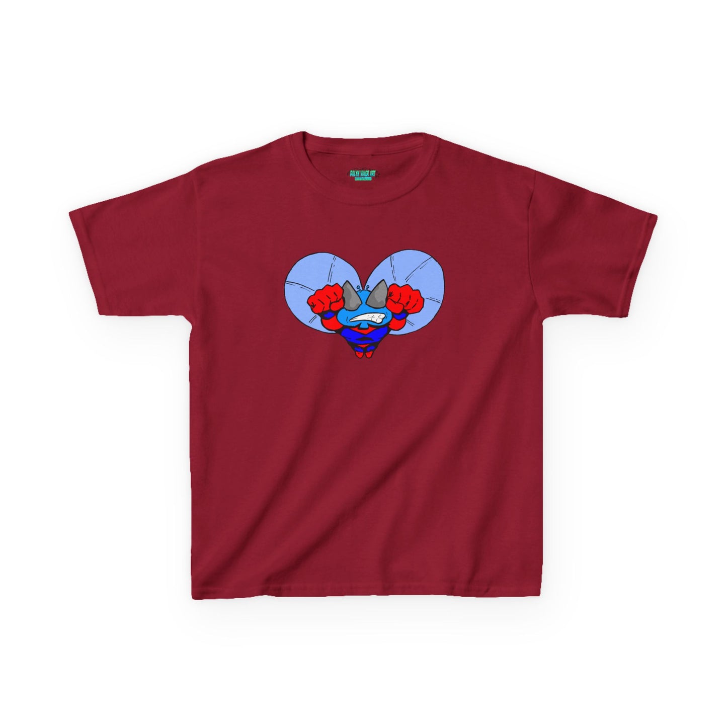 Astro-Fly Kids Superhero T‑Shirt — Cute Blue Hero Design