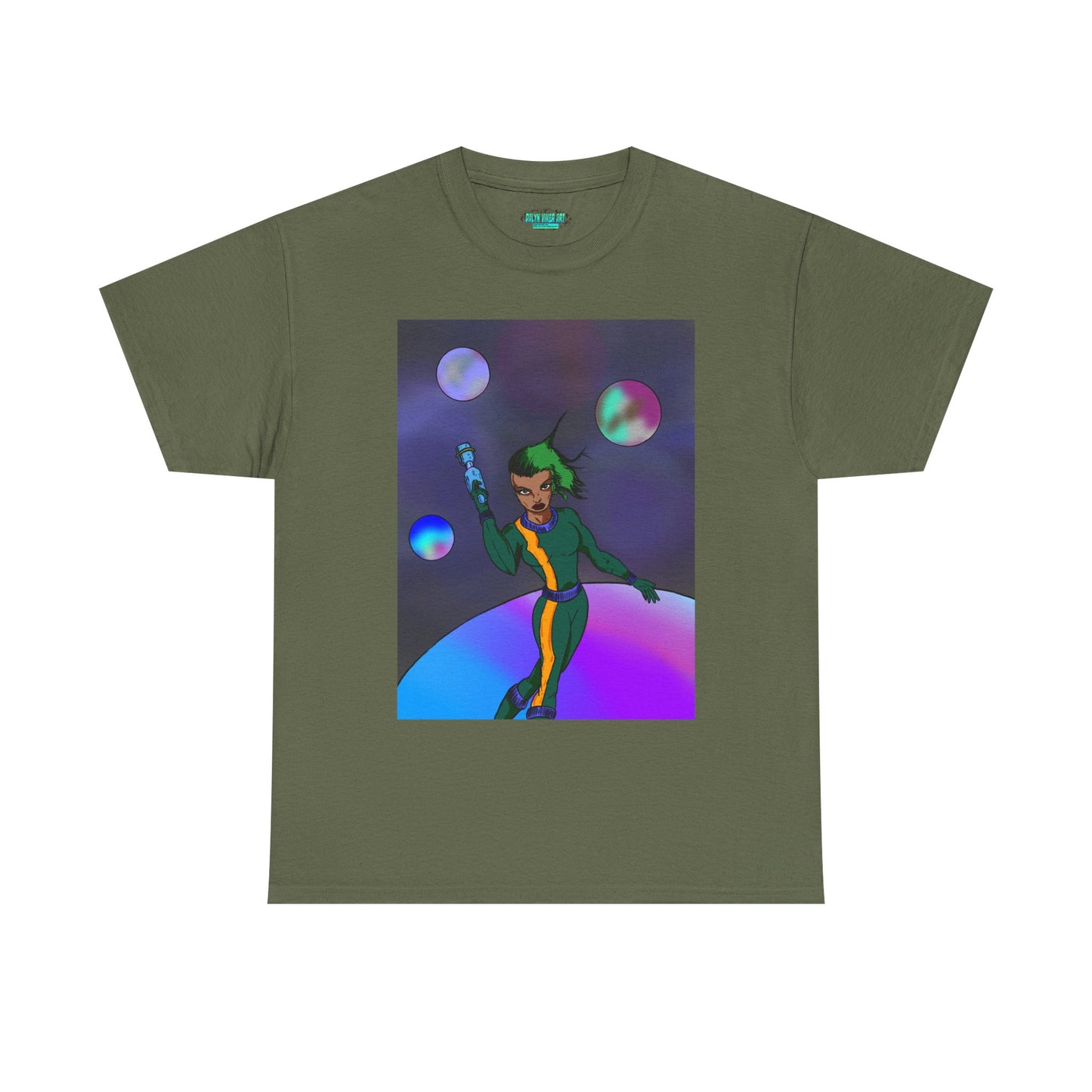Cosmic Hero Vibe Tee - Unisex Heavy Cotton Tee, Space Art Shirt, Retro Sci-Fi T-Shirt, Gift for Space Lovers, Unique Graphic Tee