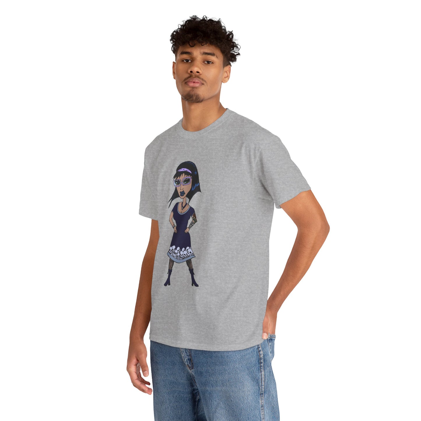 Gothic Doll T-Shirt — Retro Vampire Girl Graphic Tee