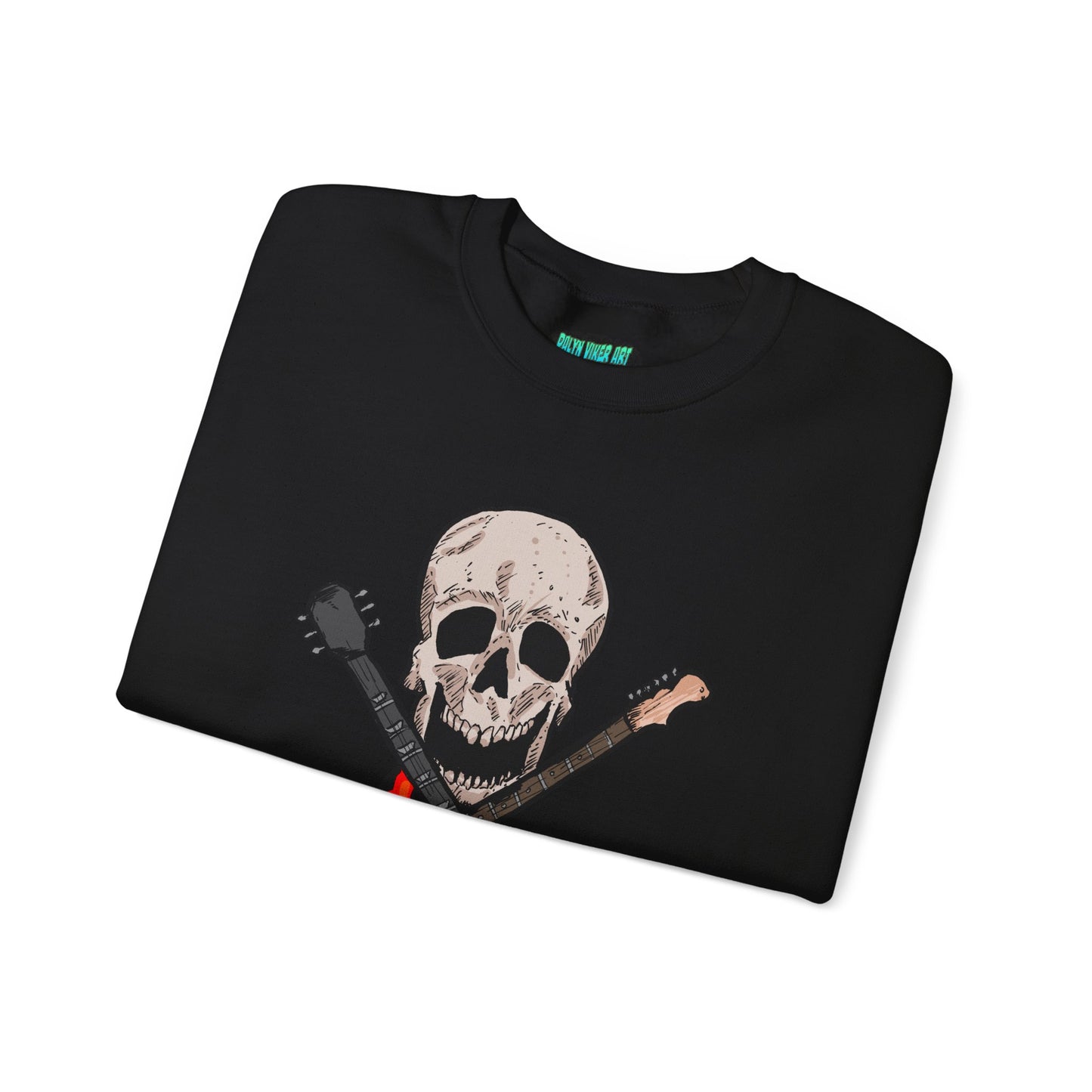 Skull and Guitar Crewneck Sweatshirt
