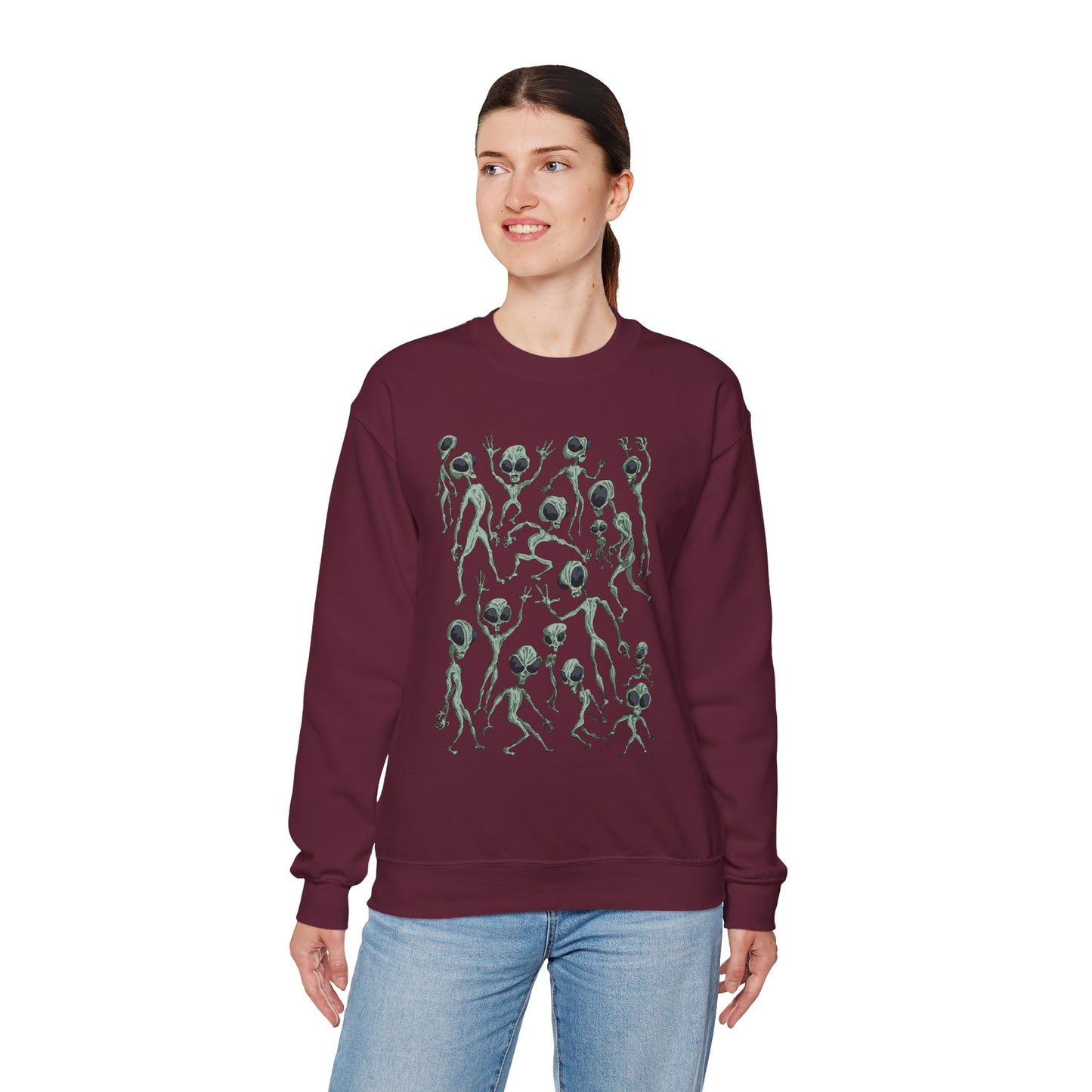 Alien Dance Party Crewneck Sweatshirt – Unisex Heavy Blend