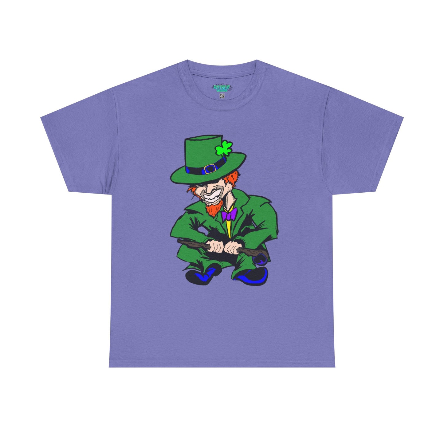 Funny Mischievious Leprechaun Saint Patrick's Day Unisex Heavy Cotton Tee - Leprechaun Design