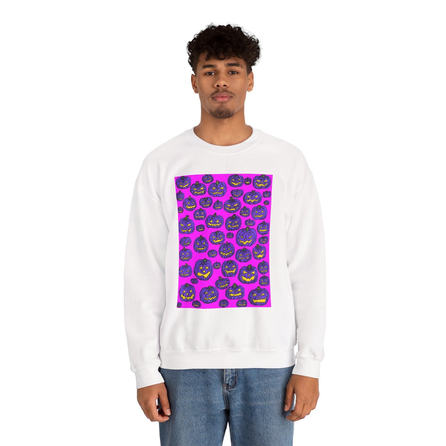 Halloween Pumpkin Crewneck Sweatshirt