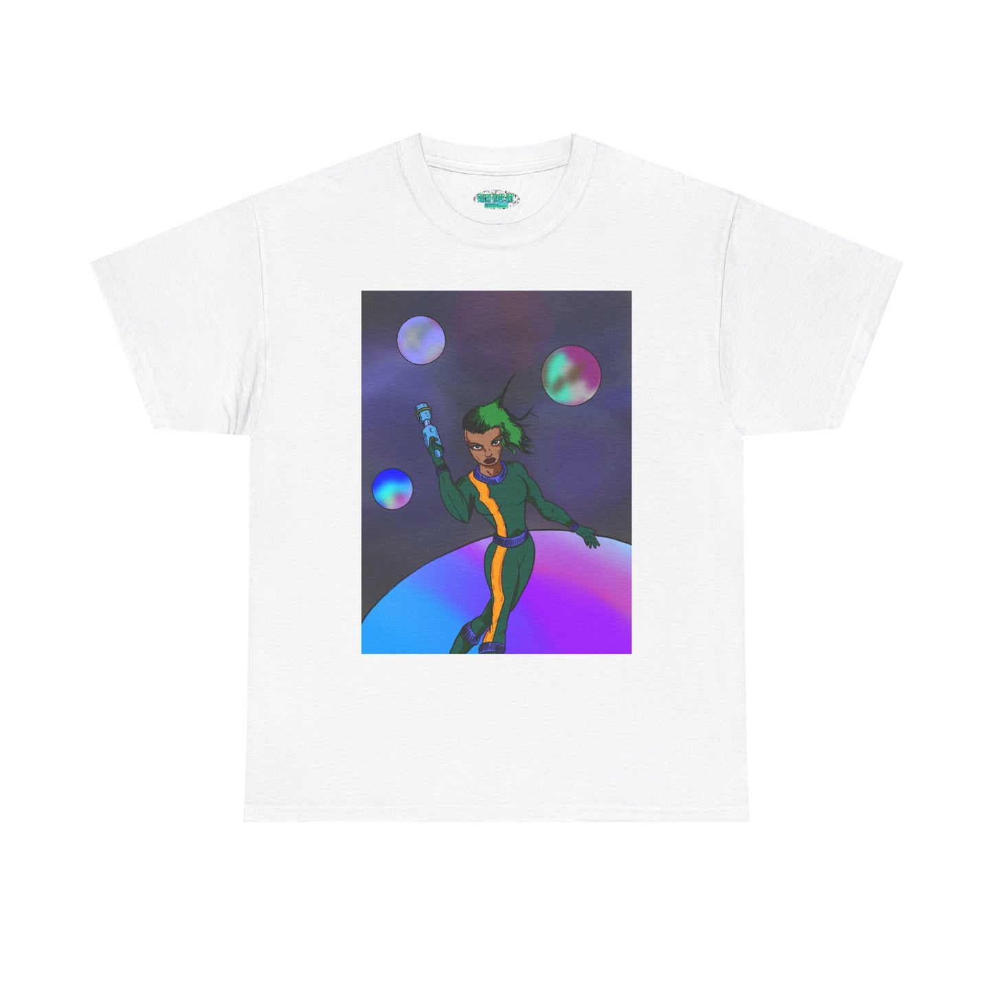 Cosmic Hero Vibe Tee - Unisex Heavy Cotton Tee, Space Art Shirt, Retro Sci-Fi T-Shirt, Gift for Space Lovers, Unique Graphic Tee
