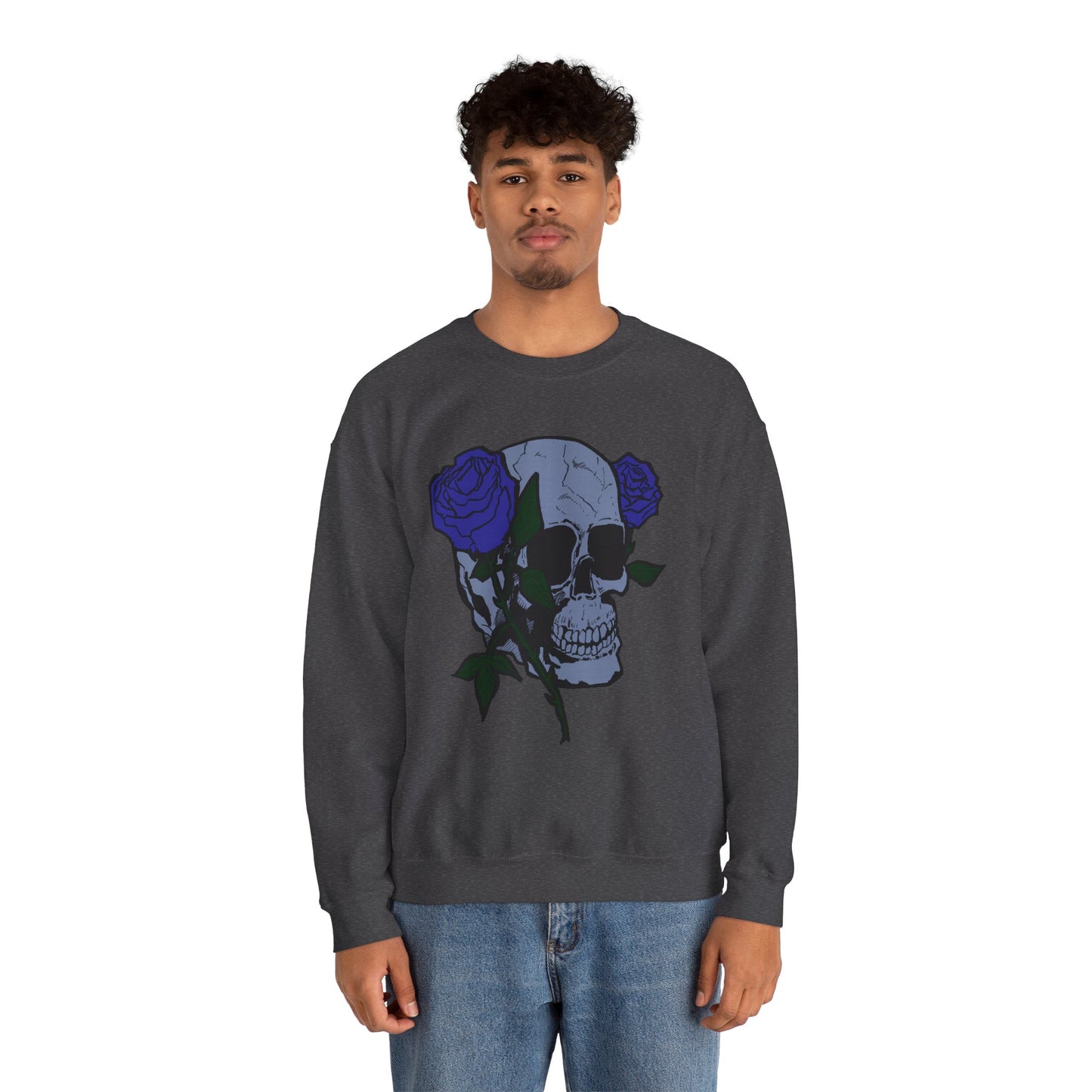 Rose Skull Crewneck Sweatshirt for Stylish Comfort