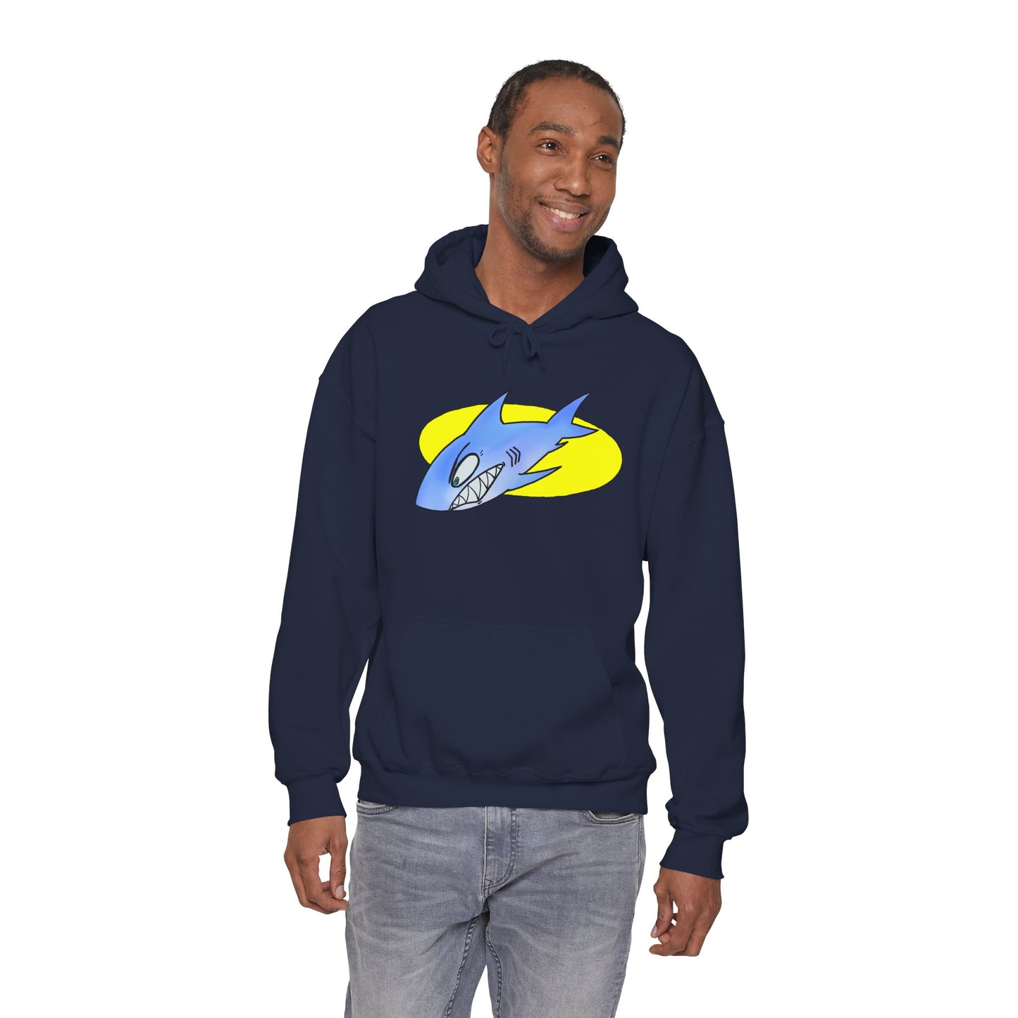 Cool Shark Graphic Hoodie - Unisex Heavy Blend Sweatshirt for Ocean Lovers, Gift for Men and Women, Beach Vibes, Casual Wear, Unique Design