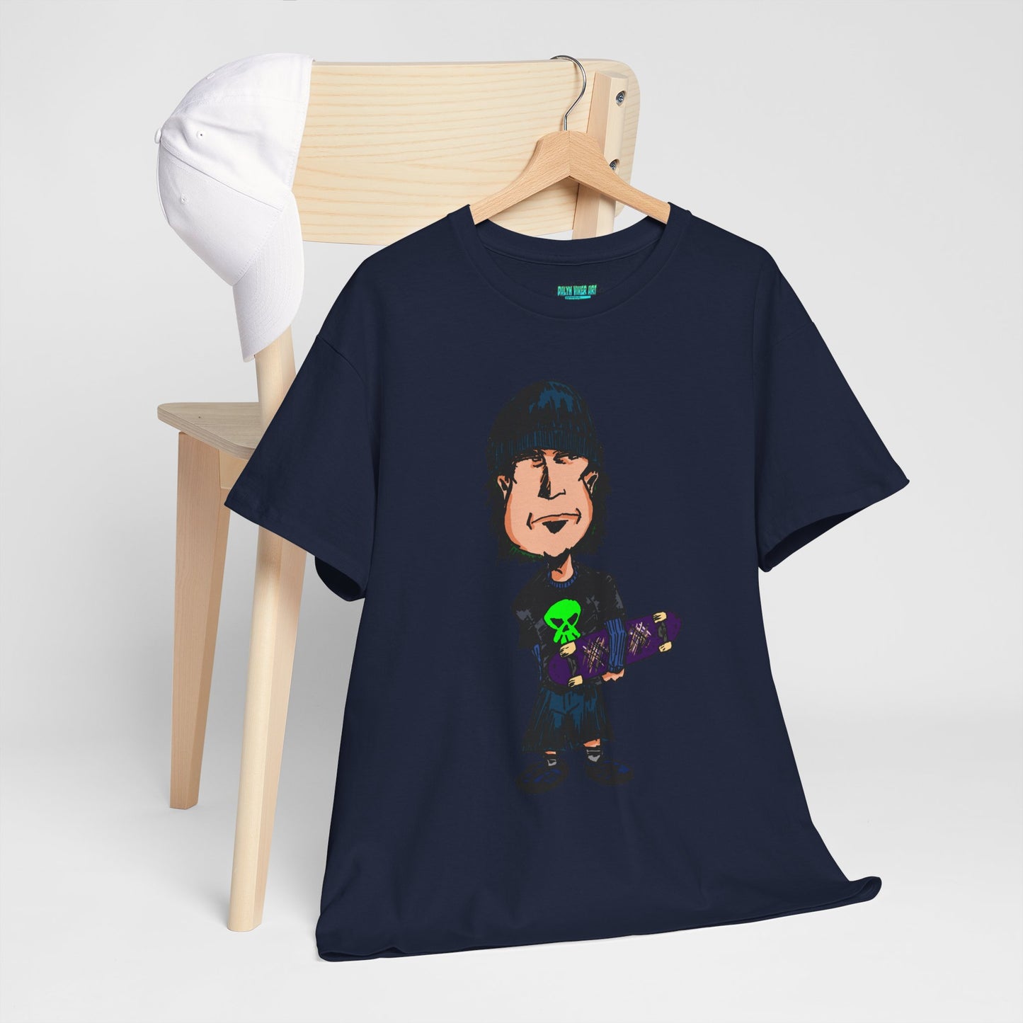 Rude Skater Dude - Skate Punk Cartoon Tee – Boy with Skateboard Graphic Shirt