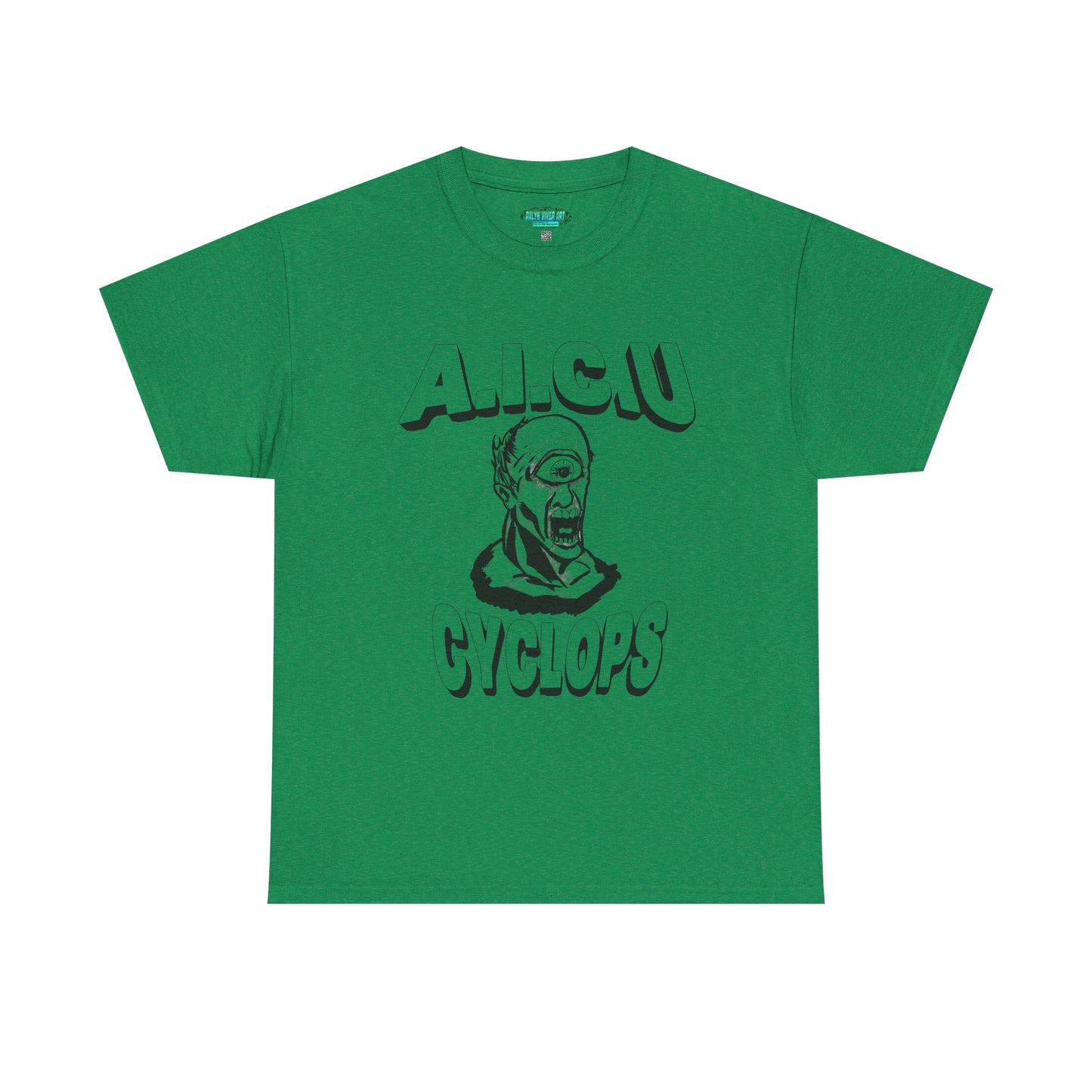 Graphic Unisex Tee - Fake AICU University Cyclops Mascot Mythology Shirt