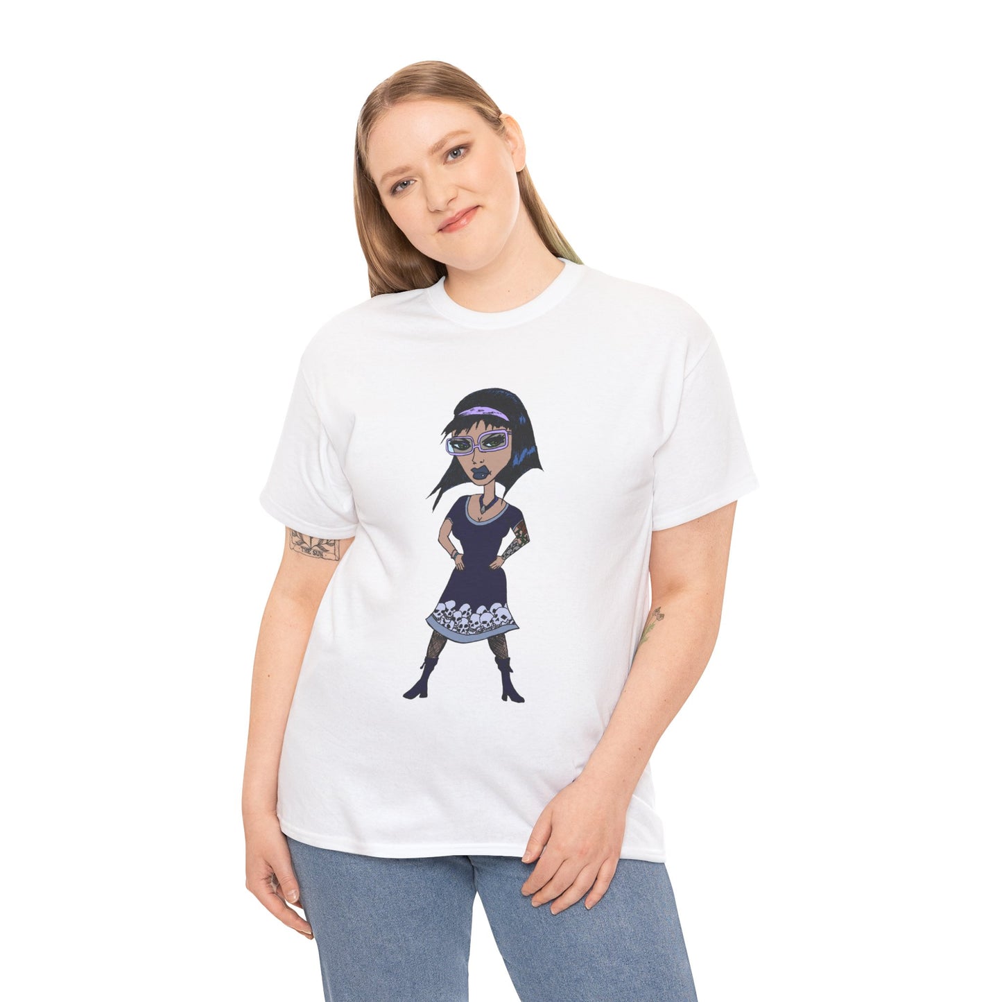 Gothic Doll T-Shirt — Retro Vampire Girl Graphic Tee