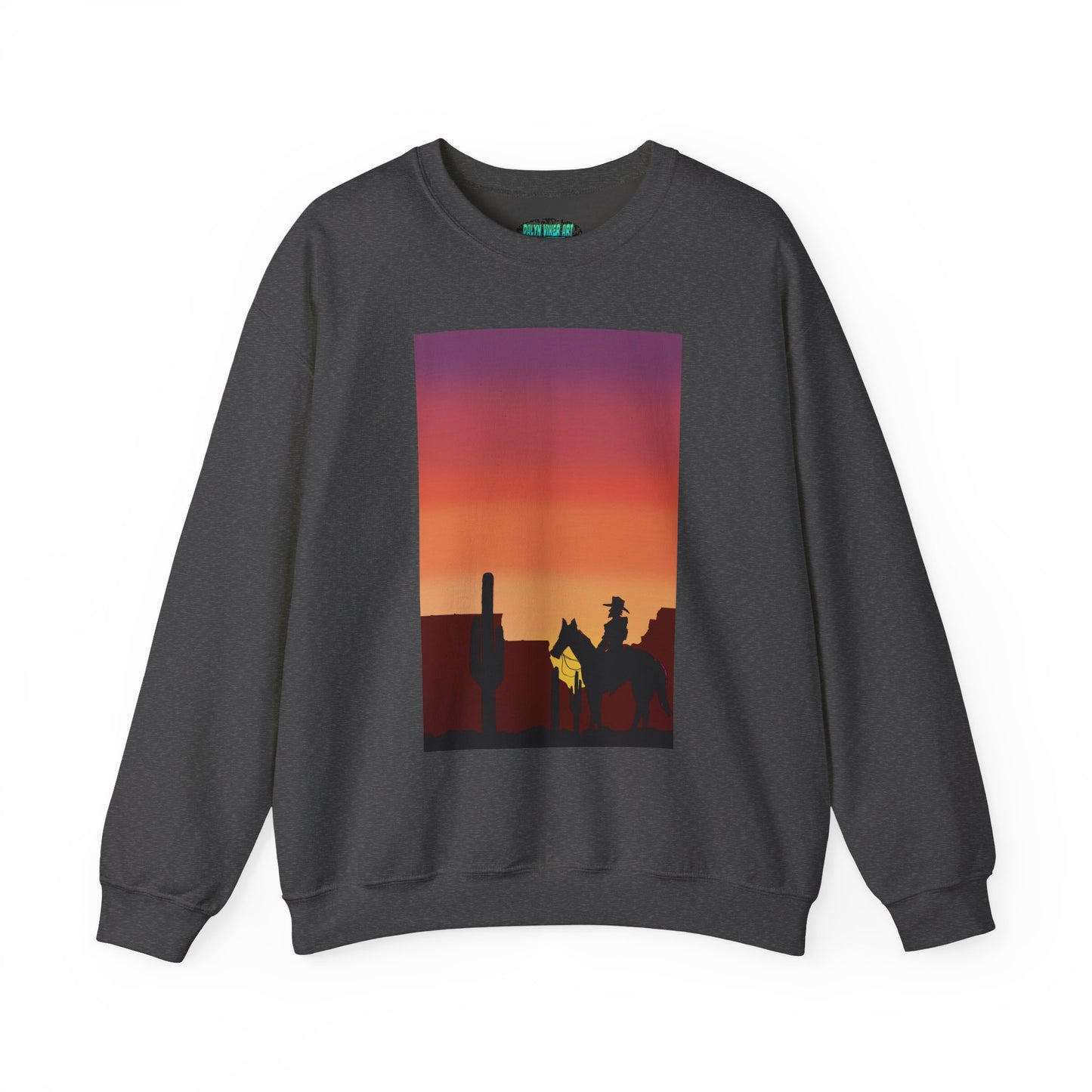 Desert Sunset Silhouette Unisex Crewneck Sweatshirt