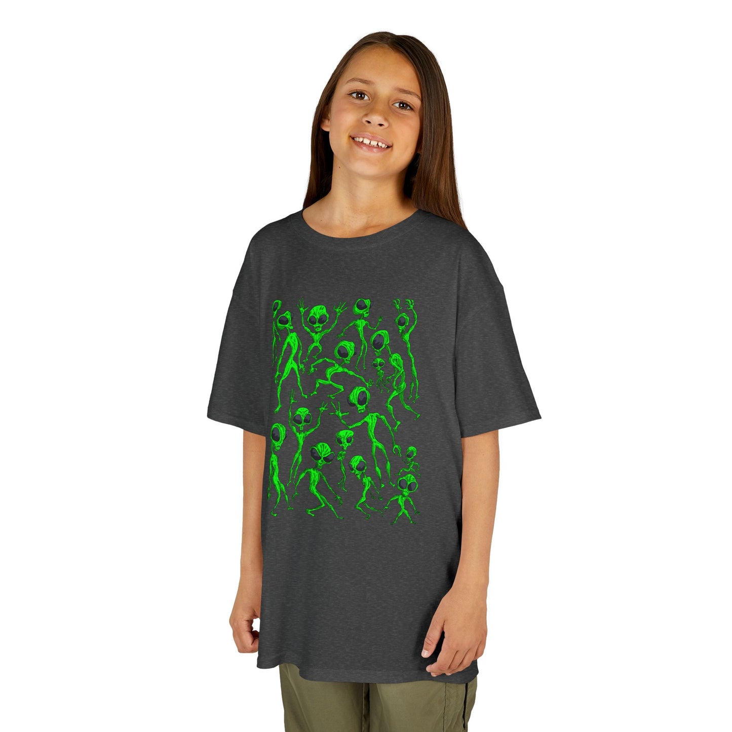 Kids Alien Dance Party T‑Shirt — Fun Green Alien Graphic Tee for Children