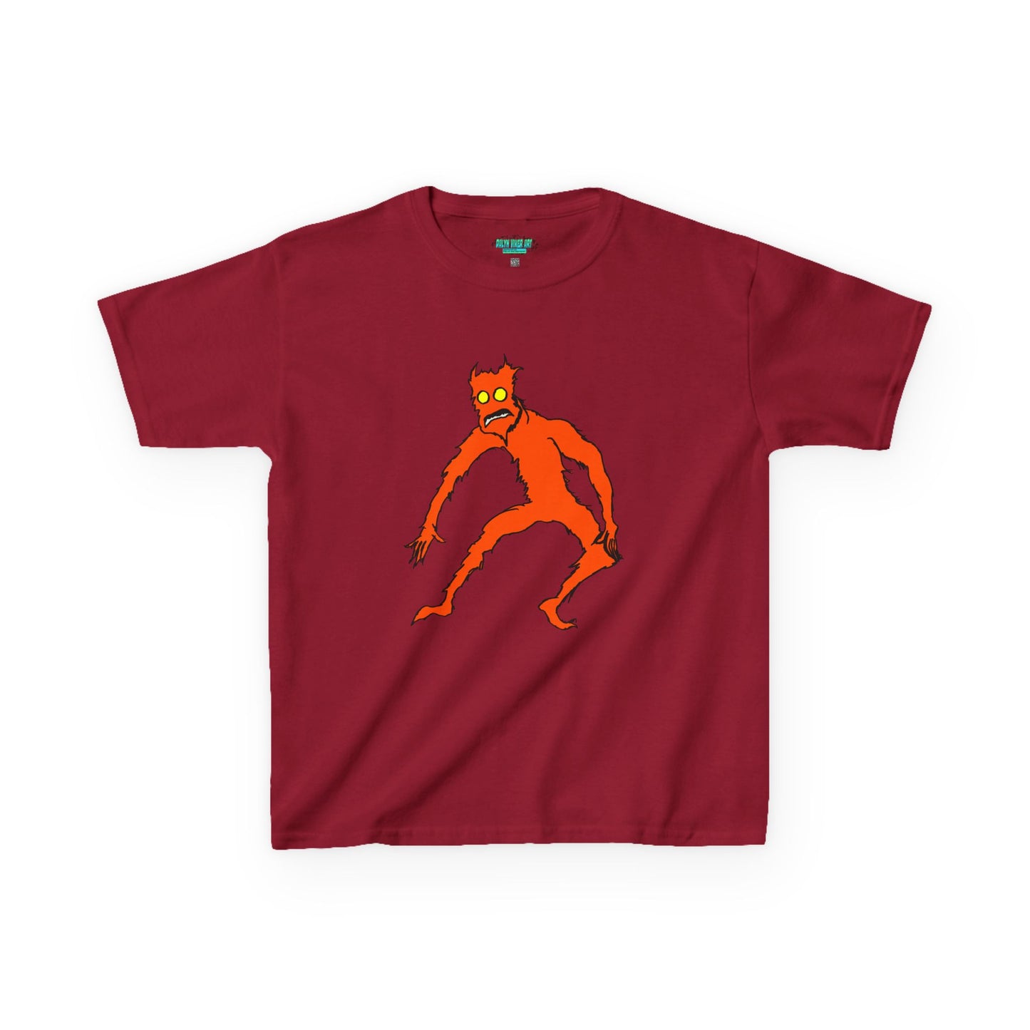 Kids Fire Monster Tee - Fun and Spooky Cotton T-Shirt for Kids