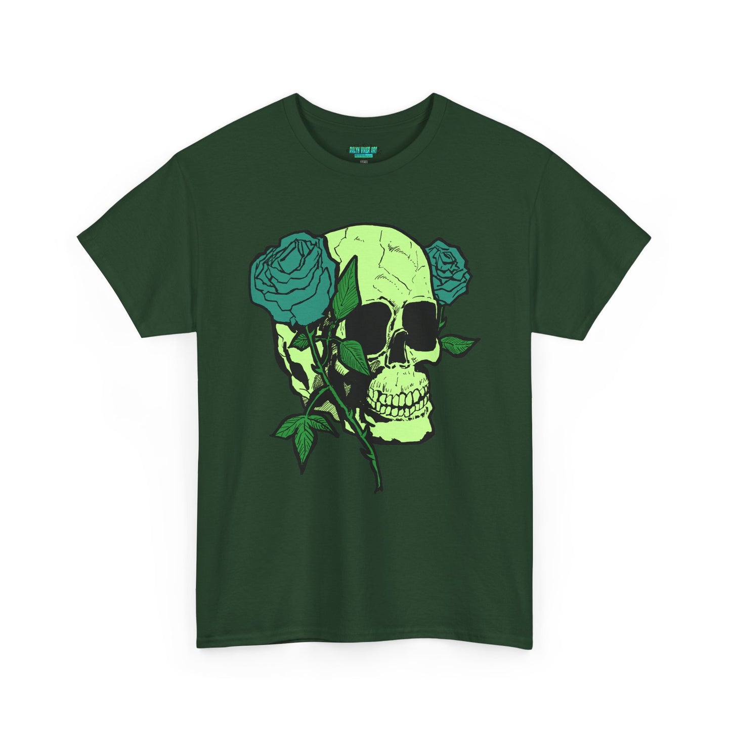 Skull & Rose Graphic Tee - Unisex Heavy Cotton Shirt