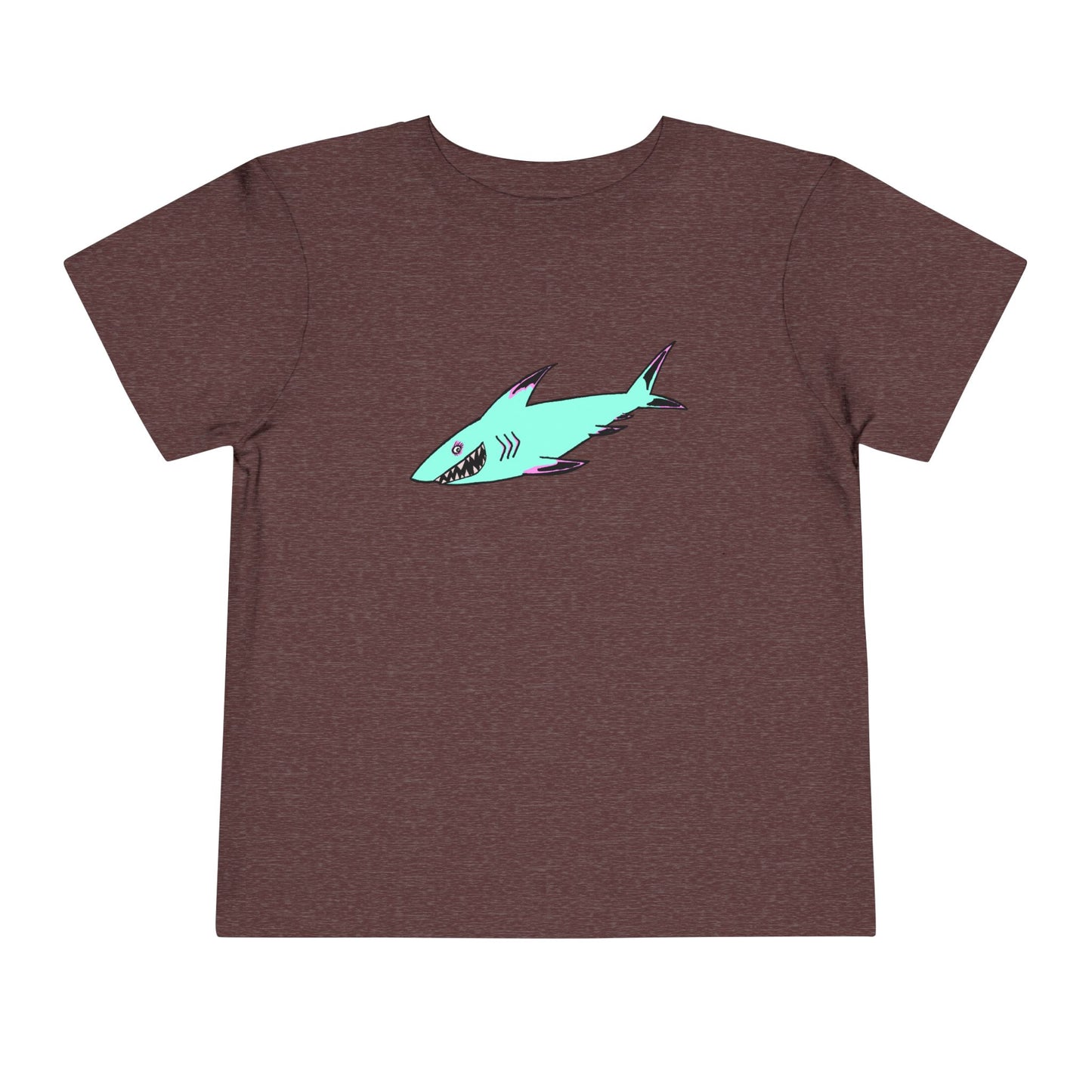 Toddler Tee — Cute Teal Shark Graphic Kids T‑Shirt
