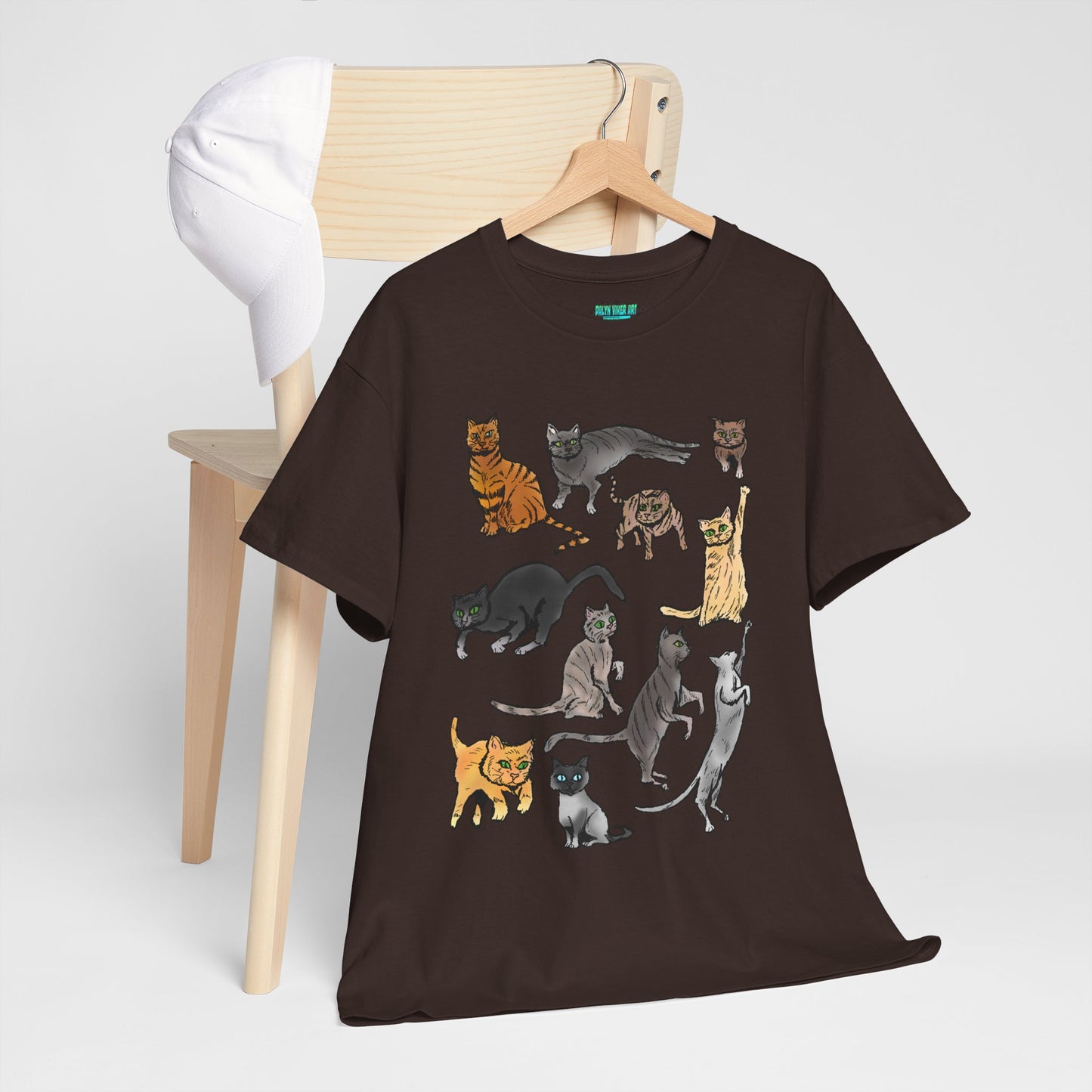 Cats Collage T-Shirt — Cute Cat Illustration Tee for Cat Lovers