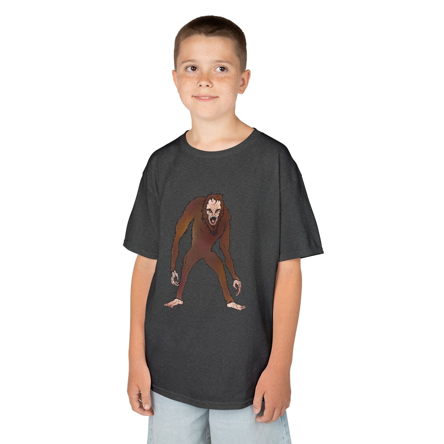 Kids Tee — Playful Sasquatch/Yeti Monster Graphic