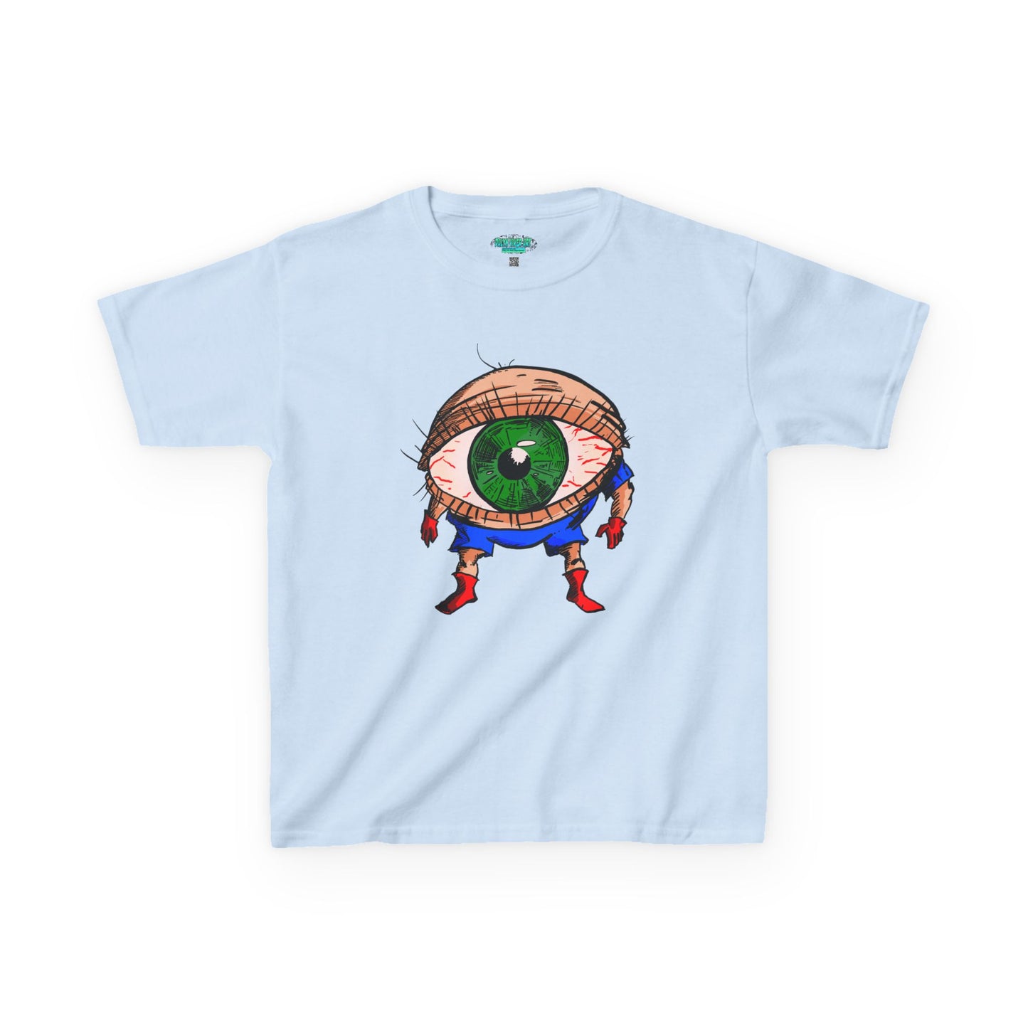 Terrif-EYE-ing Whimsical Kids Heavy Cotton Tee with Eye Design