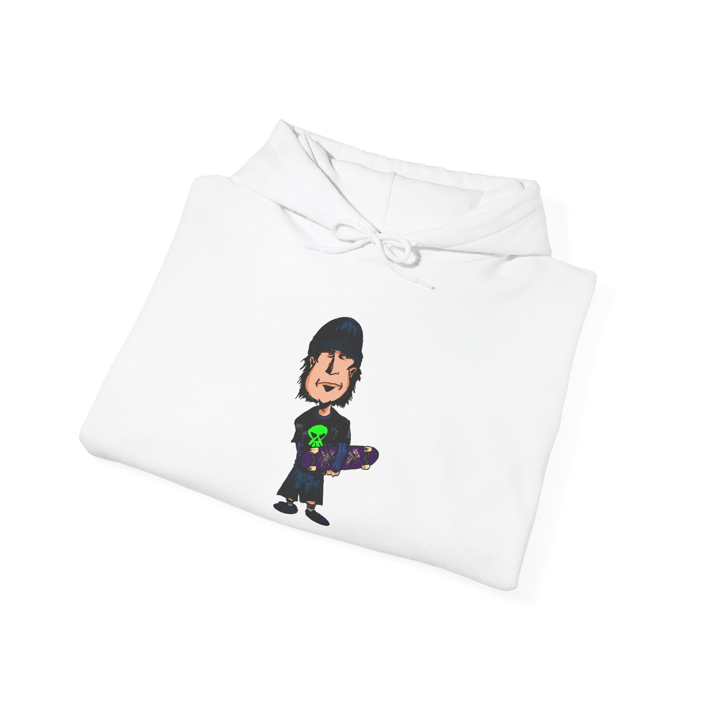 Rude Skater Dude Cartoon Hoodie – Skate Punk Sweatshirt