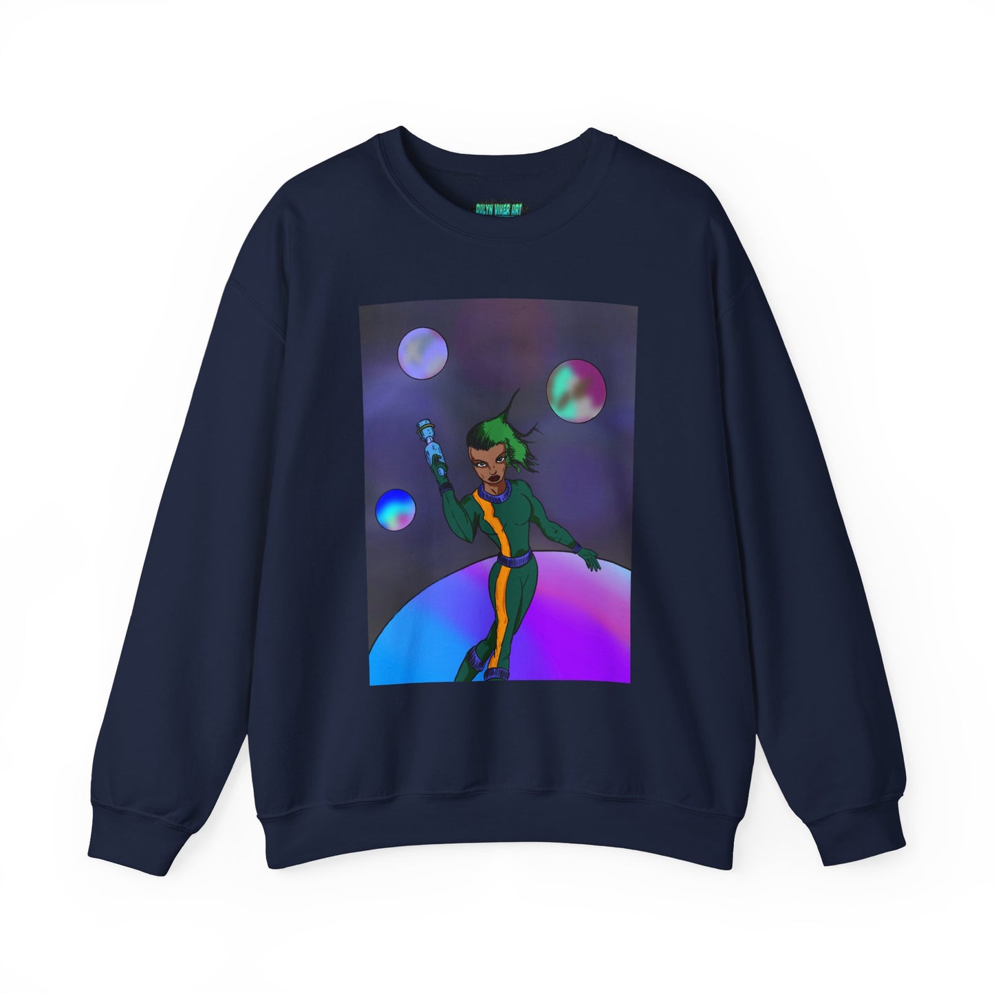 Cosmic Character Crewneck Sweatshirt – Fun, Unisex Design for Casual Style