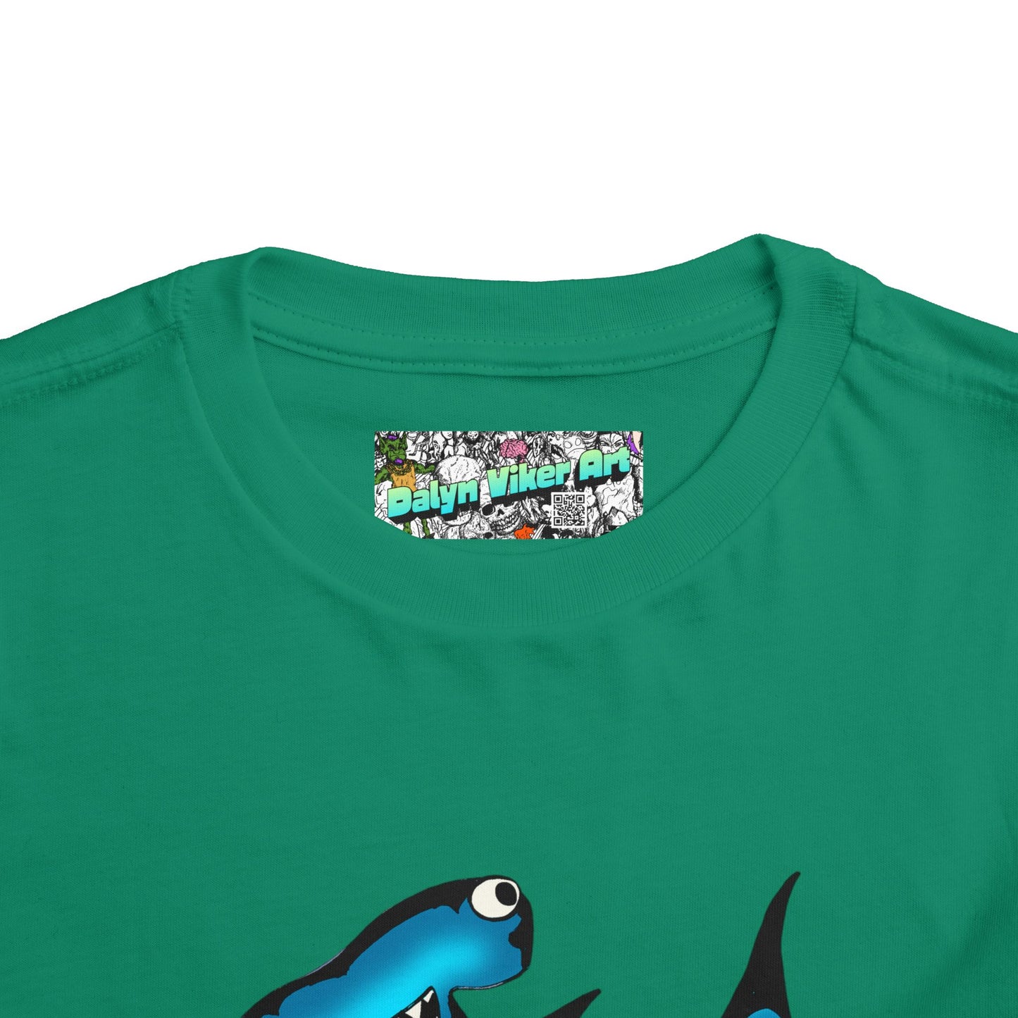 Toddler Shark Tee - Cute Blue Harley Hammerhead Graphic Kids Short Sleeve Shirt