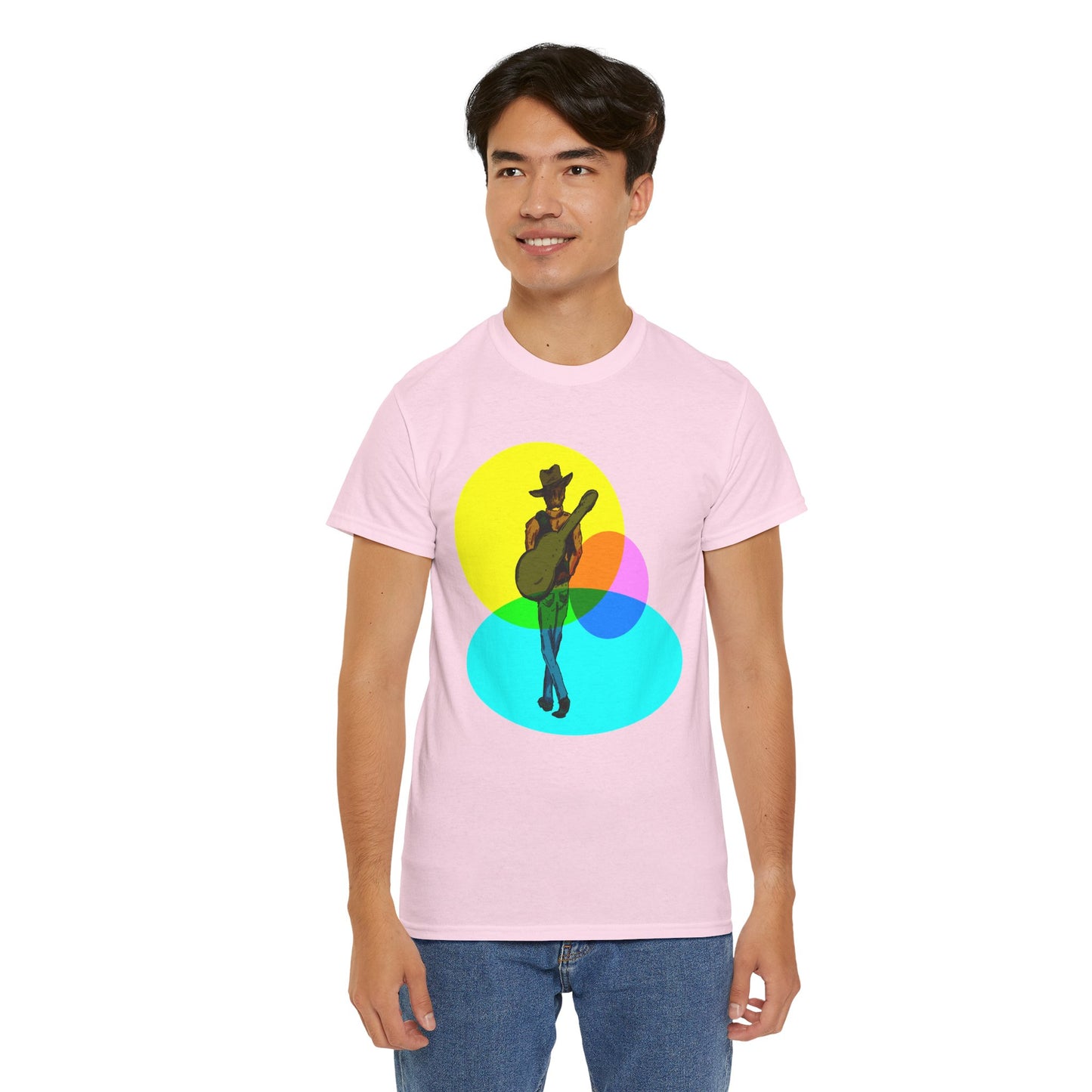 Cowboy Guitar Tee — Colorful Music T‑Shirt
