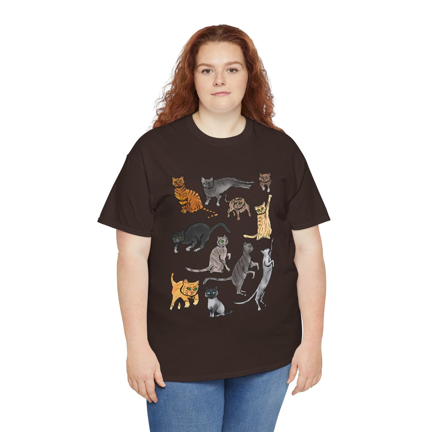Cats Collage T-Shirt — Cute Cat Illustration Tee for Cat Lovers