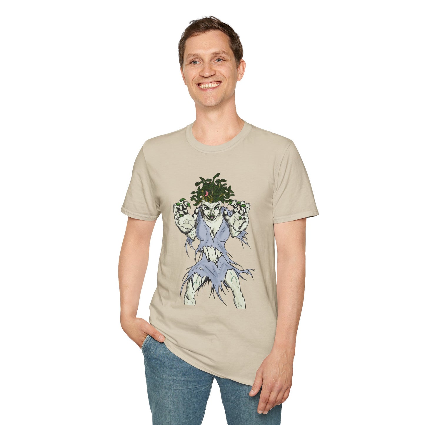 Medusa Assailing Unisex T-Shirt - Mythological Monster Dalyn Viker Art