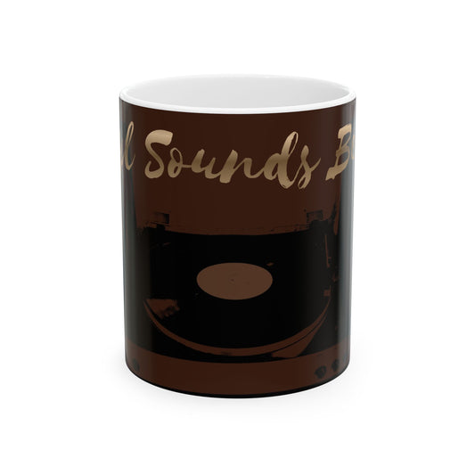 Vintage Record Player Ceramic Mug — "Vinyl Sounds Better" Coffee Cup (11oz/15oz)
