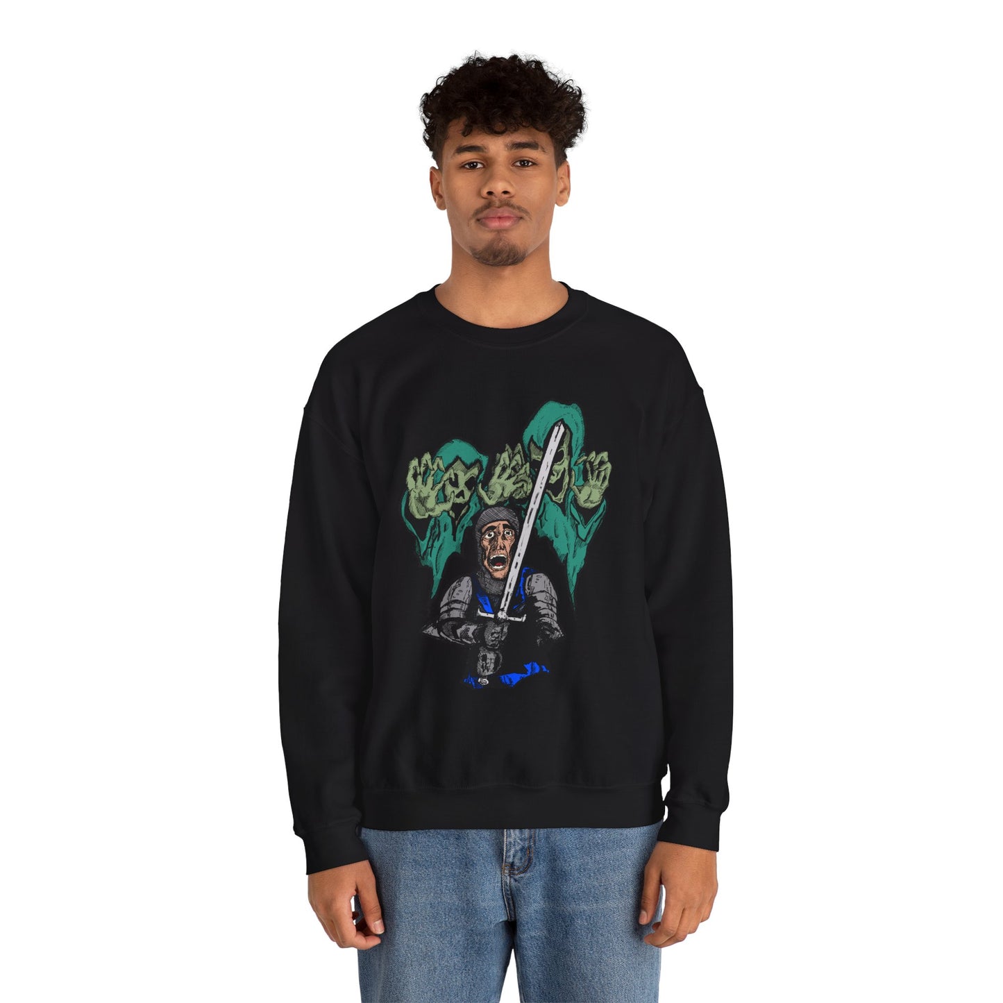 Knight Fright Inspired Unisex Crewneck Sweatshirt with Graphic Print