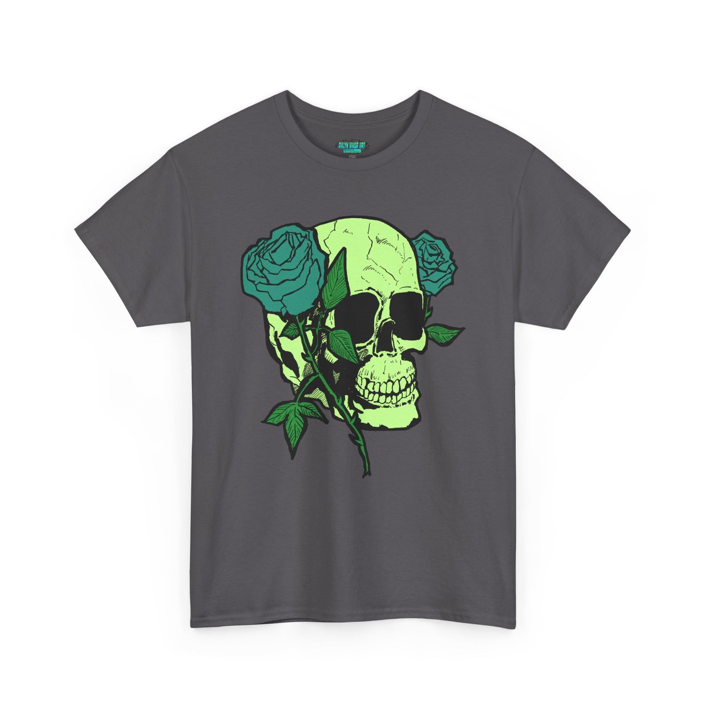Skull & Rose Graphic Tee - Unisex Heavy Cotton Shirt