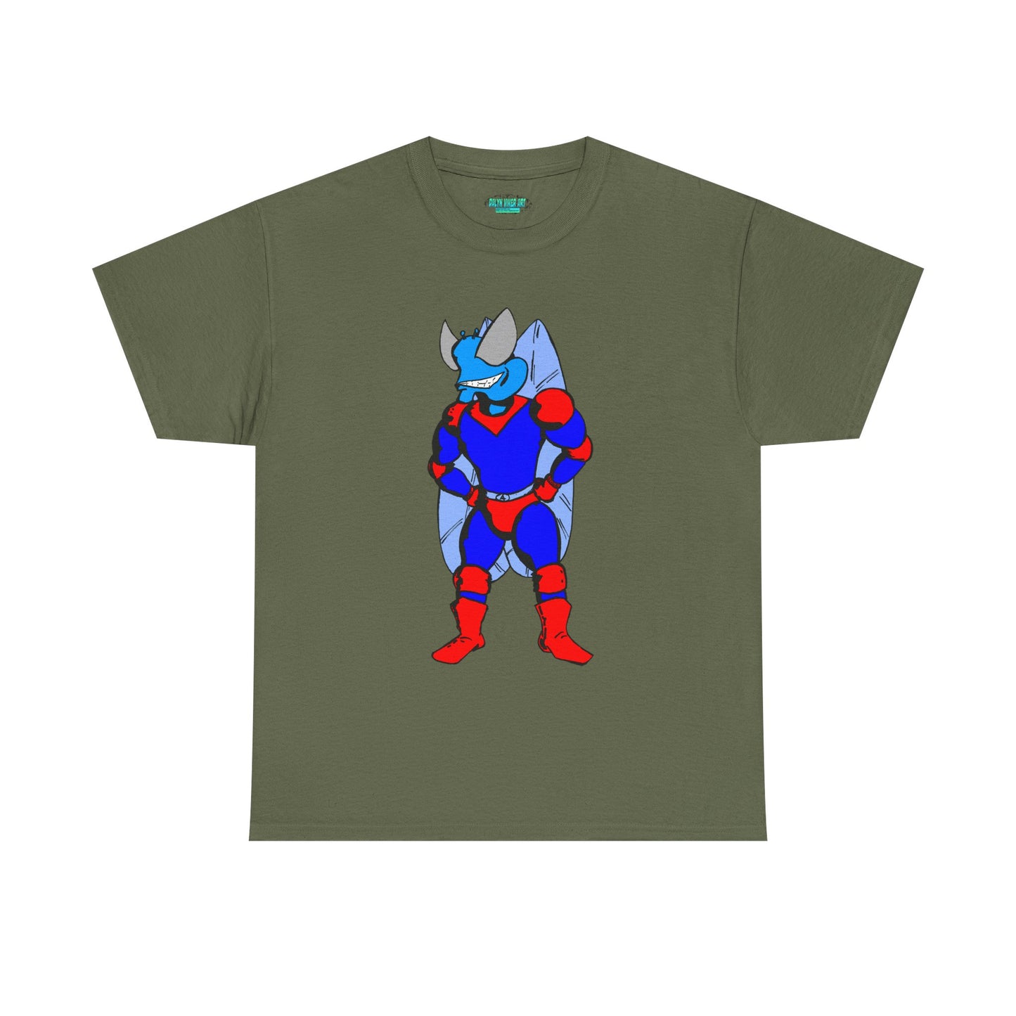 Astro-Fly Hero Graphic Tee - Blue & Red Superhero T-Shirt