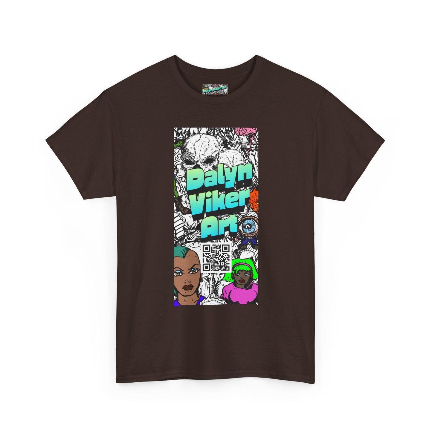 Graphic Art T-Shirt — "Dalyn Viker Art" Vertical Collage Tee