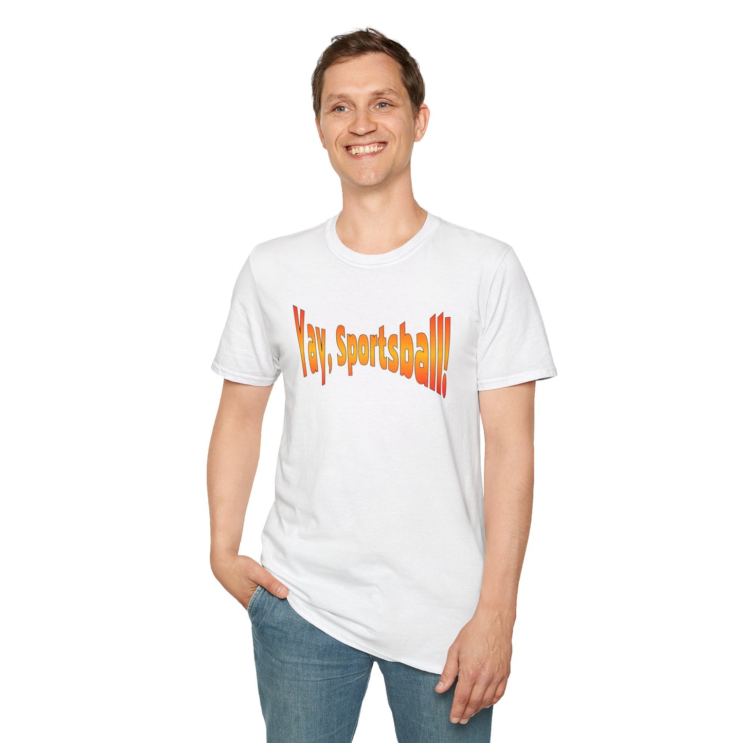 Yay, Sportsball!!!  Unisex Softstyle T-Shirt